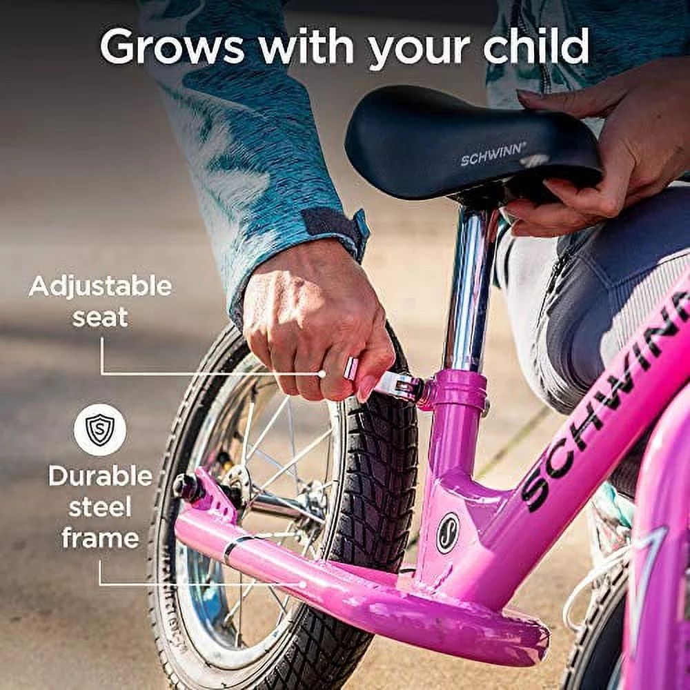 Schwinn 12-Inch Balance Bike, Pink - Womvr