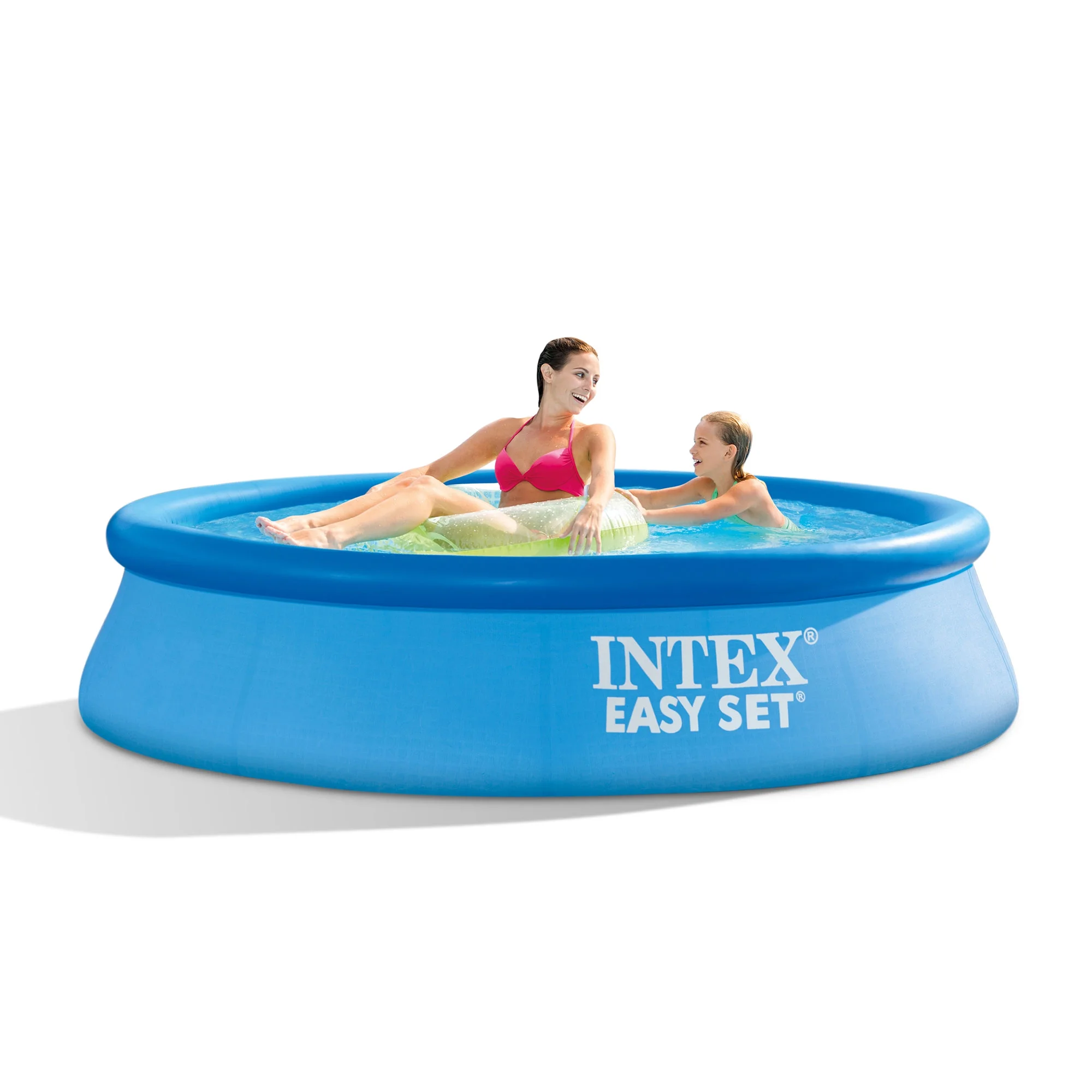 Intex 8056988 24 in. x 8 ft. Easy Inflatable Outdoor Family Swimming Pool, Blue - Womvr