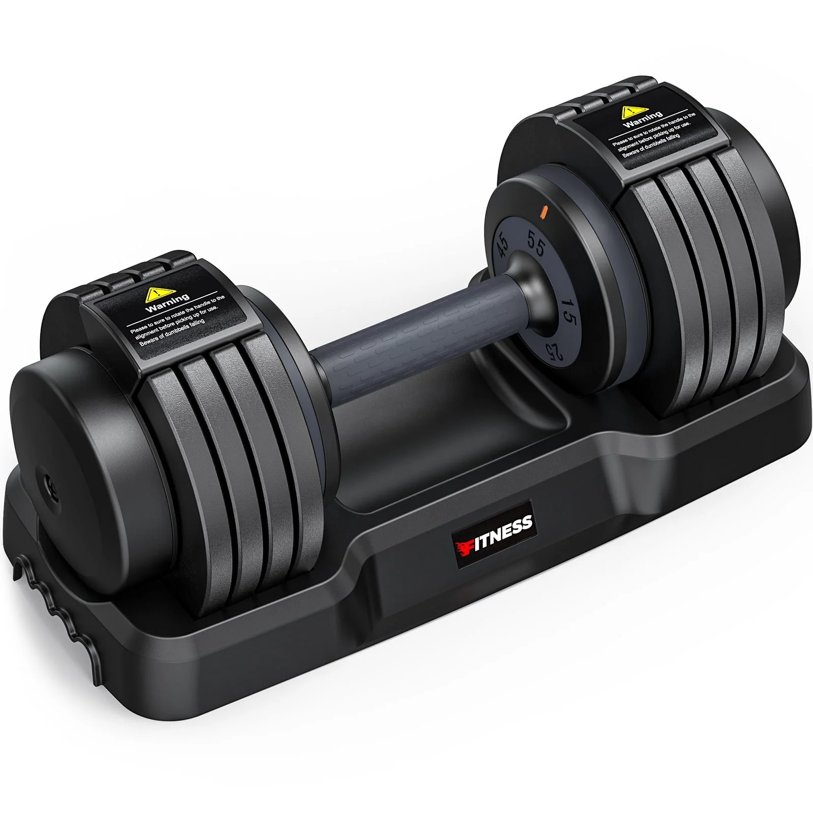 GIKPAL 50lb(25lb*2) 5 in 1 Adjustable Dumbbells 25LB set of 2 Adjustable Free Weights Plates and Rack - Hand Weights for Women and Men - Adjust Weight for Home Gym Full Body Workout Fitness - Womvr