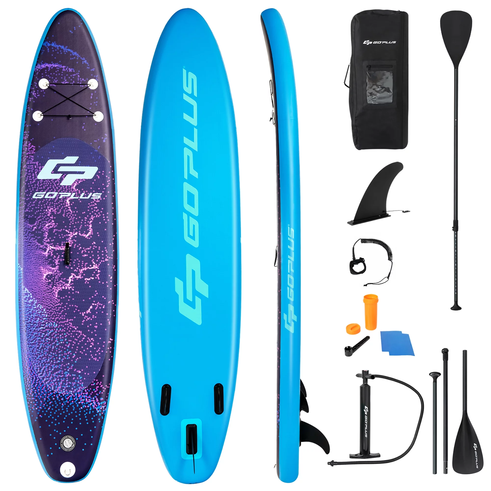 Goplus 10.5' Inflatable Stand Up Paddle Board Surfboard W/Bag Aluminum Paddle - Womvr