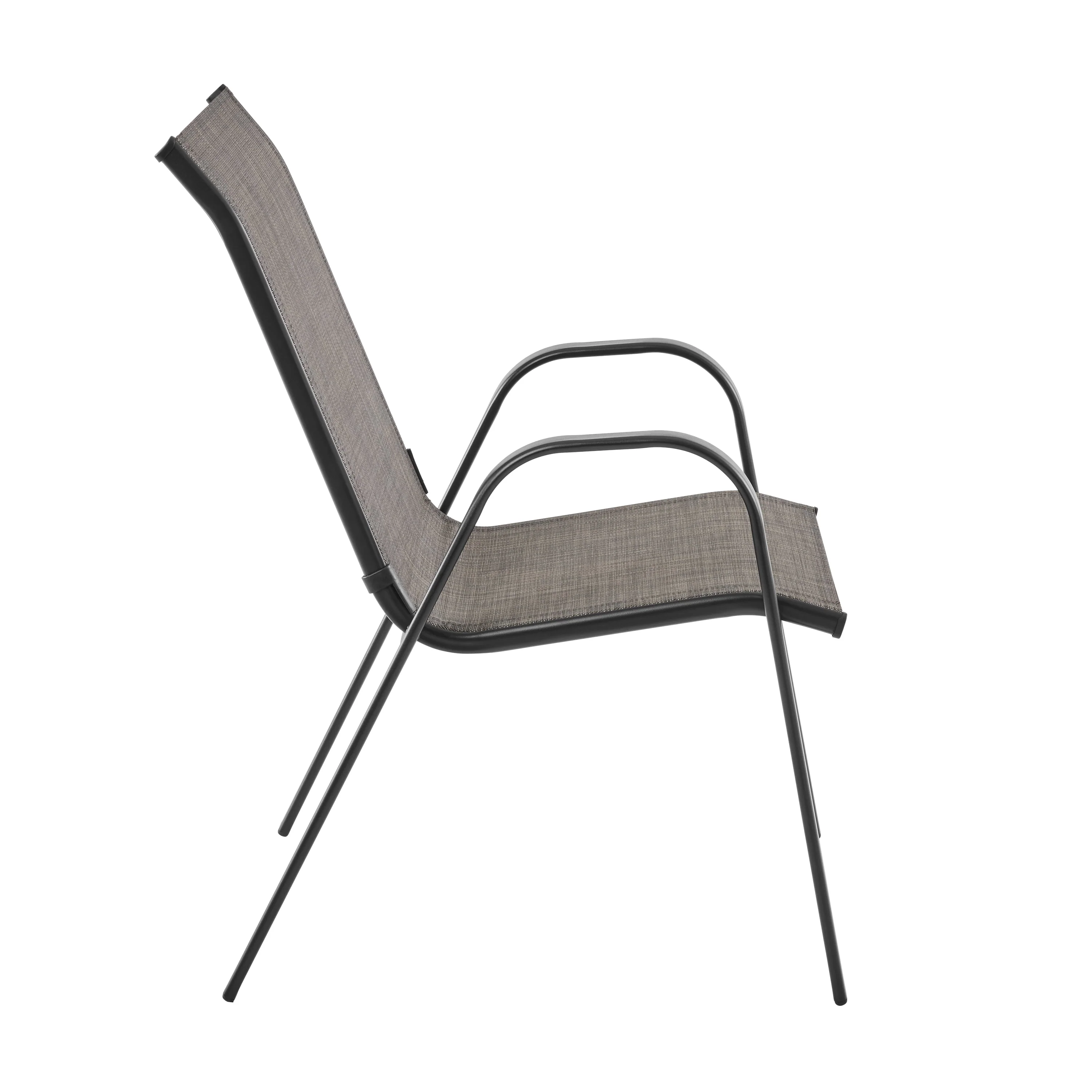 Mainstays Heritage Park Steel Stacking Chair (1 Pack), Grey - Womvr