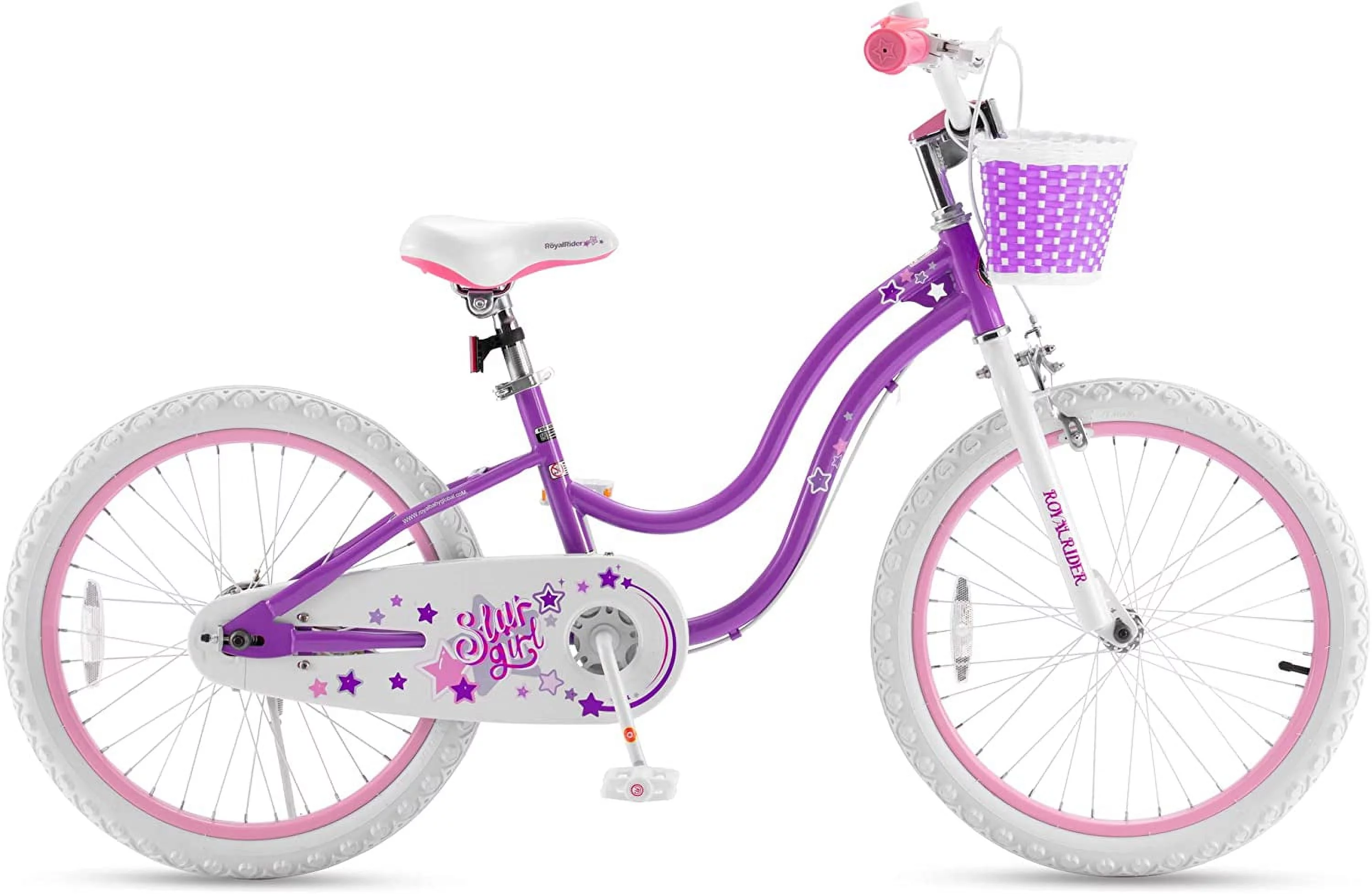 RoyalBaby Stargirl Kids Bike 20 Inch Girls Bicycle for Children with Kickstand Basket Blue - Womvr