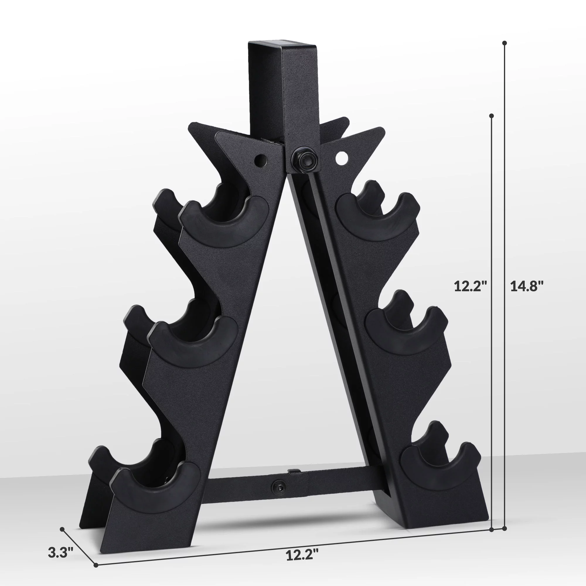 Open Box HolaHatha 5, 10, and 15 Pound Neoprene Free Hand Weight Set with Rack - Womvr