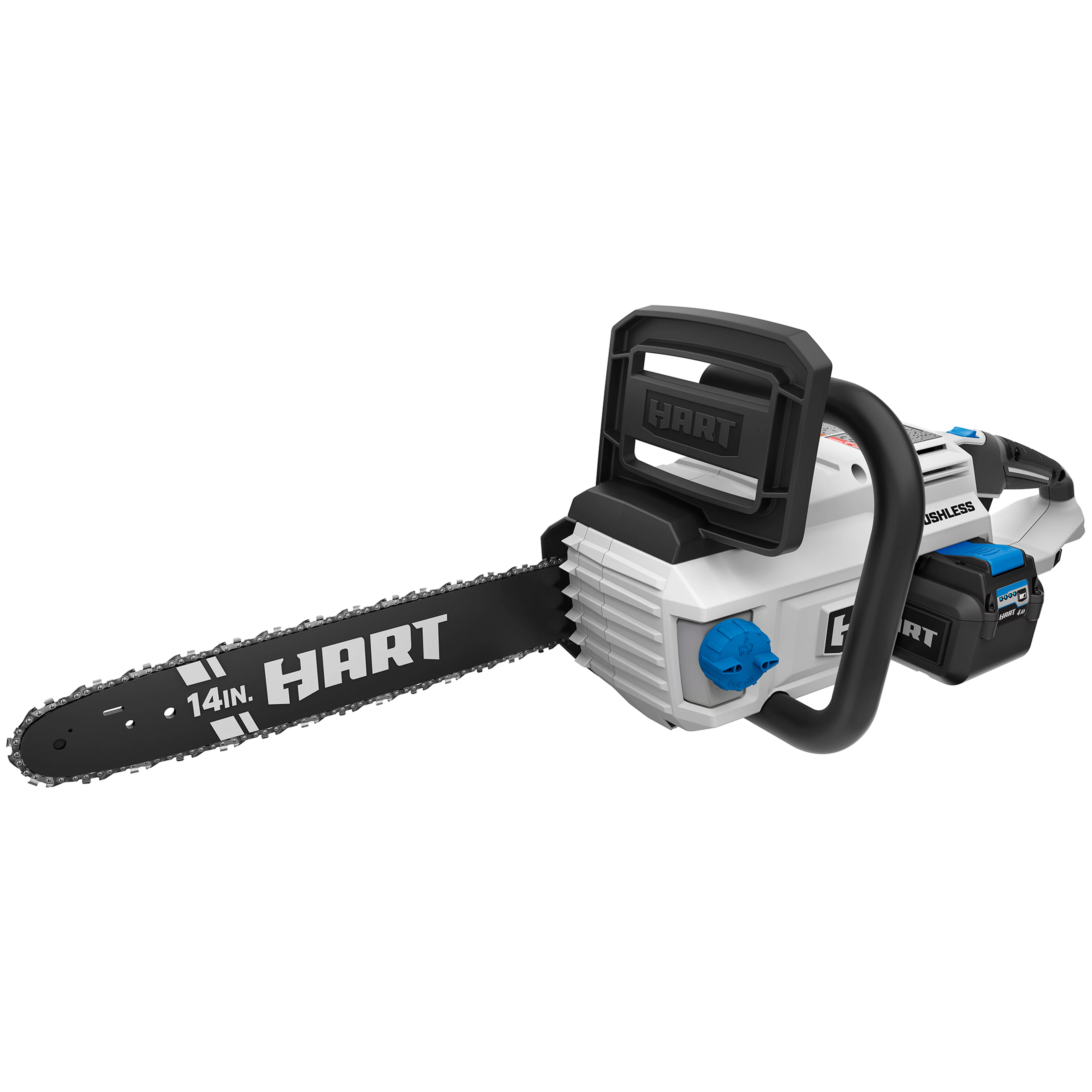 HART 40-Volt 14-inch Battery-Powered Brushless Chainsaw Kit, (1) 4.0Ah Lithium-Ion Battery - Womvr