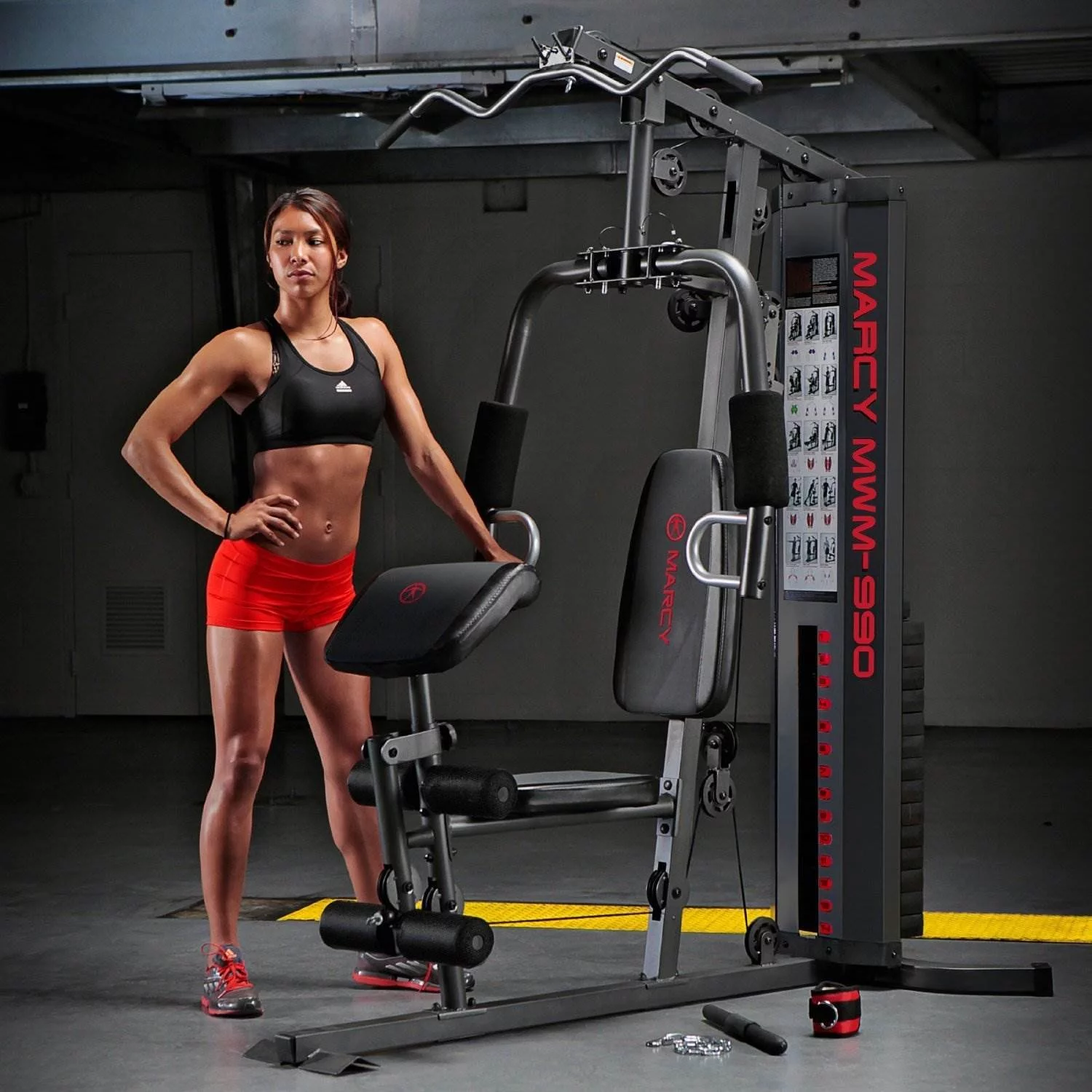 Marcy Dual-Functioning Full Body 150lb Stack Home Gym Workout Machine MWM-990 - Womvr