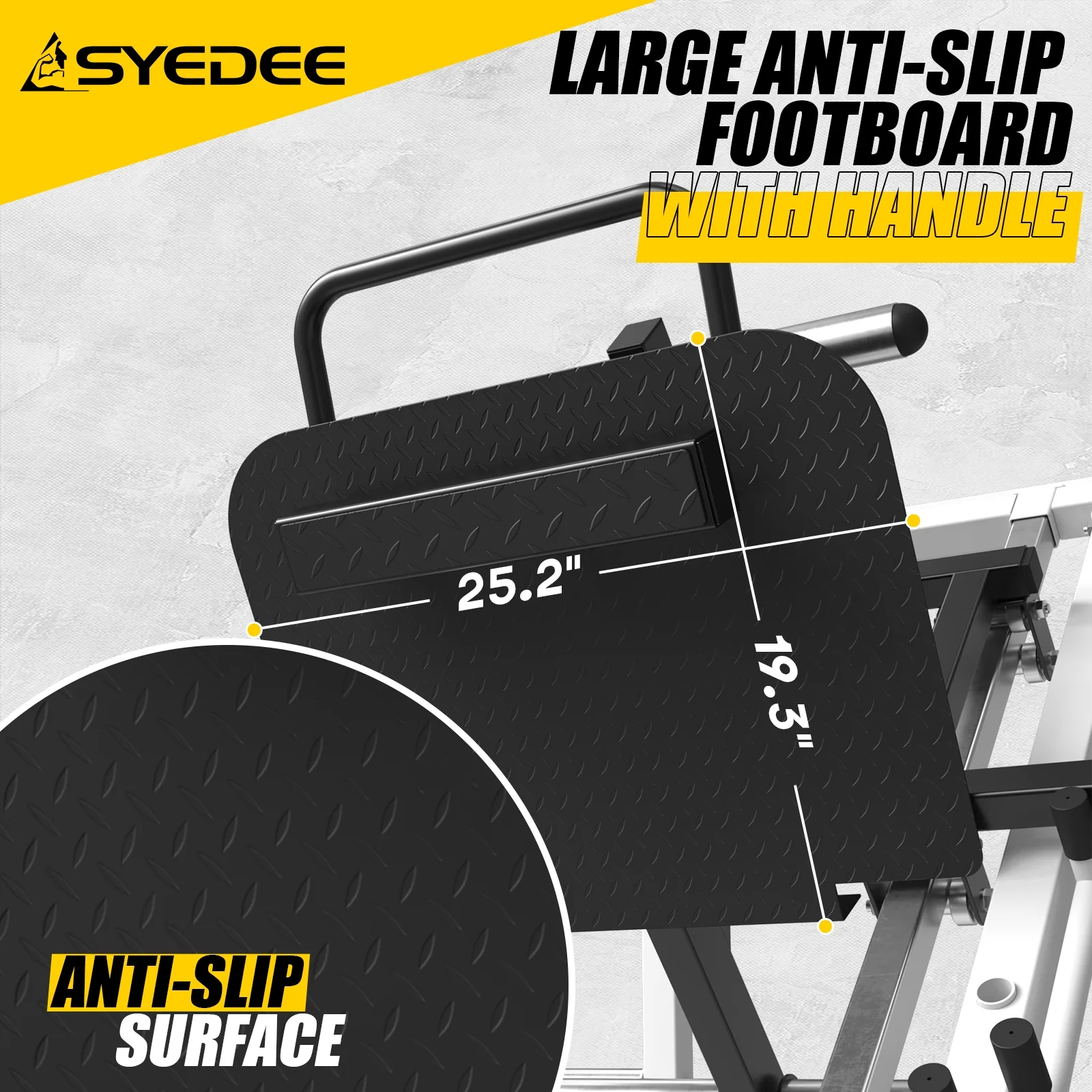 syedee Leg Press Machine with Calf Block, 1500LBS Weight Capacity Adjustable Leg Machine with Resistance Band Pegs and Plate Storages, Workout Equipment for Strength Training - Womvr