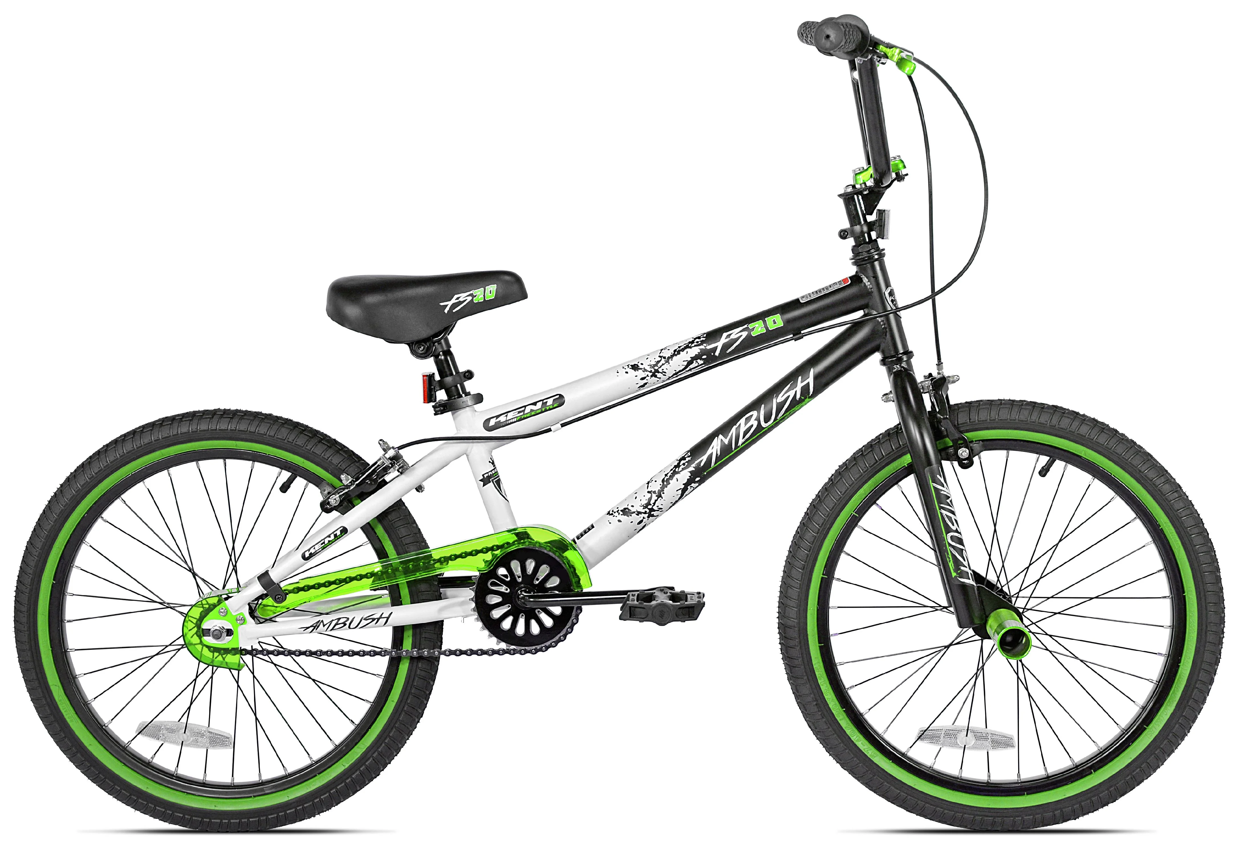 Kent 20 In. Ambush Boy's BMX Bike, Black with Blue and white accents - Womvr