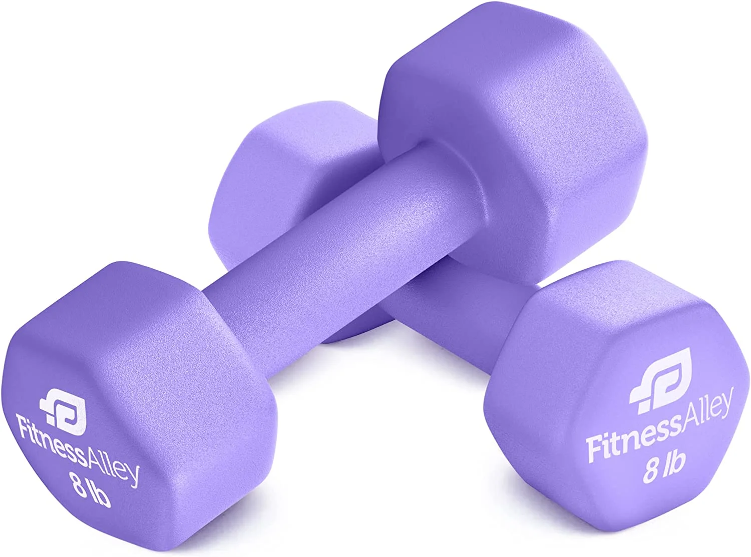 Fitness Alley Neoprene Coated Workout Dumbbells set of 2 �C Anti Roll, Non Slip with Smooth Grip Fitness & Exercise Dumbbells �C Hexagon Shaped Hand Weights (17.5 Pounds) - Womvr