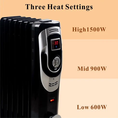 Optimus Oil Filled Heater: 7-fins, Digital | H-6015 - Womvr