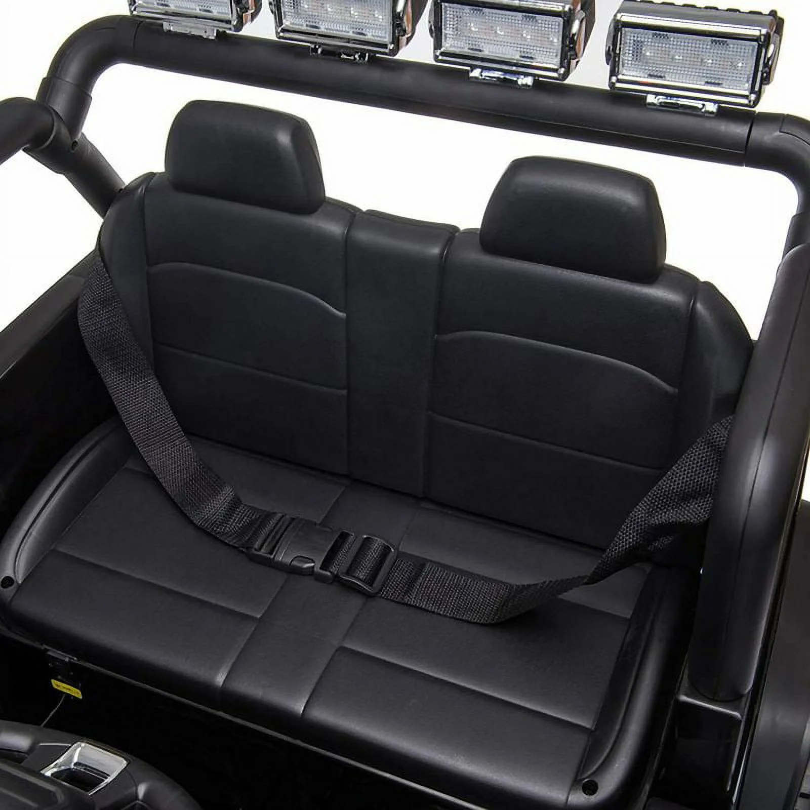 CAIDI 12 V Kids Ride On Truck, 2-Seater Battery Powered Toy Car w/ Remote Control, Spring Suspension, Bluetooth, LED Lights - Womvr