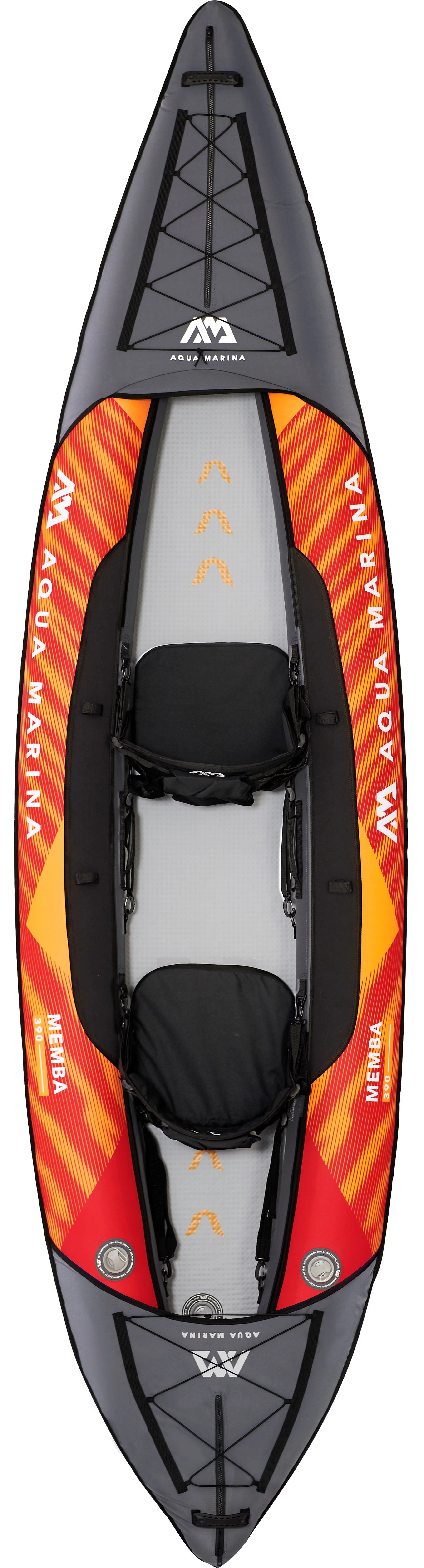 Aqua Marina TOURING KAYAK - MEMBA 1210 - Inflatable KAYAK Package, including Carry Bag, Paddle, Fin, Pump - Womvr