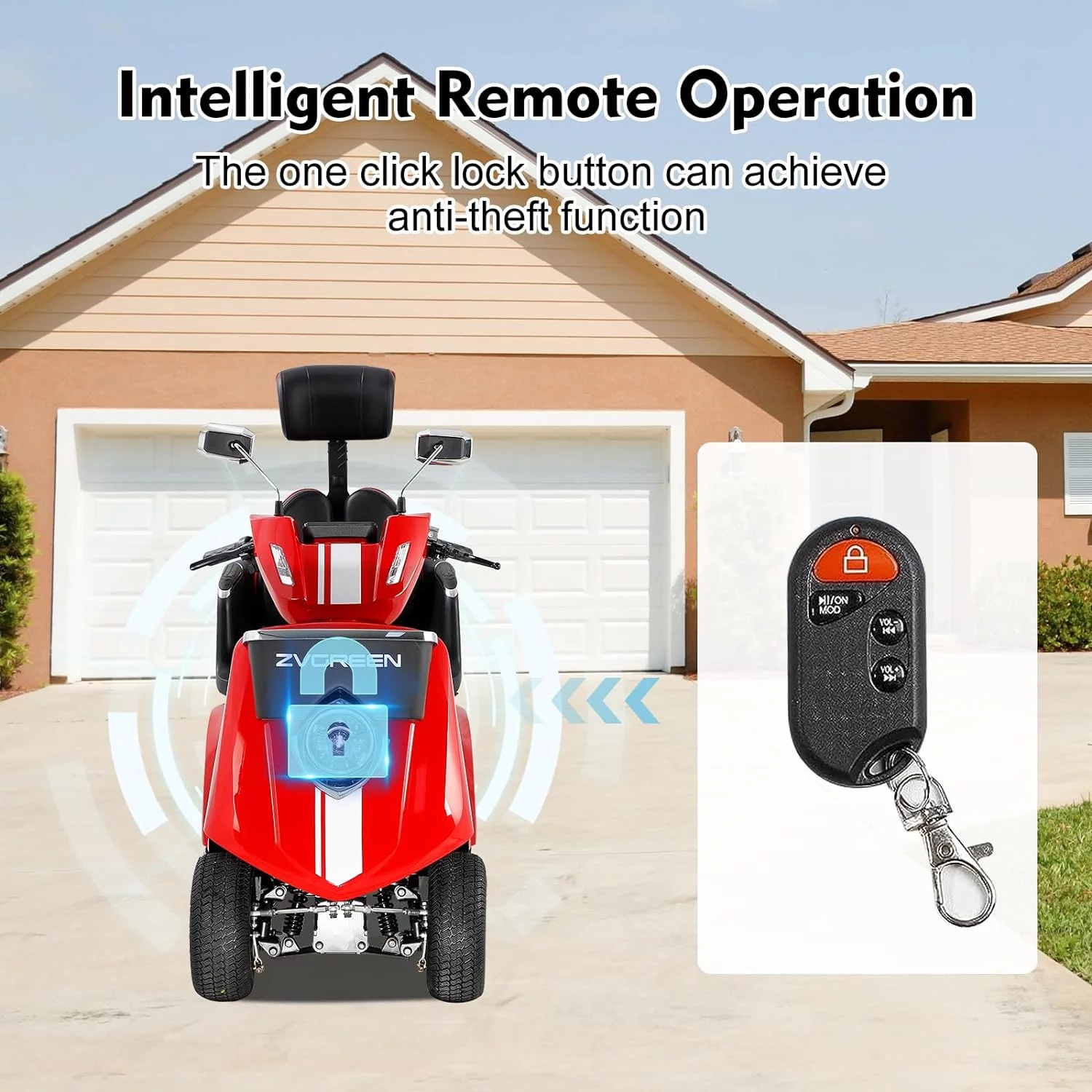 Heavy duty 4 wheel adult mobility Scooter Senior Medical Electric Mobility Scooter 800W Mobility scooter 500 lb capacity. - Womvr