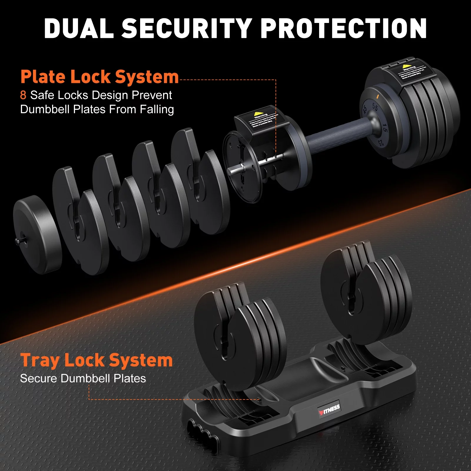 GIKPAL 50lb(25lb*2) 5 in 1 Adjustable Dumbbells 25LB set of 2 Adjustable Free Weights Plates and Rack - Hand Weights for Women and Men - Adjust Weight for Home Gym Full Body Workout Fitness - Womvr