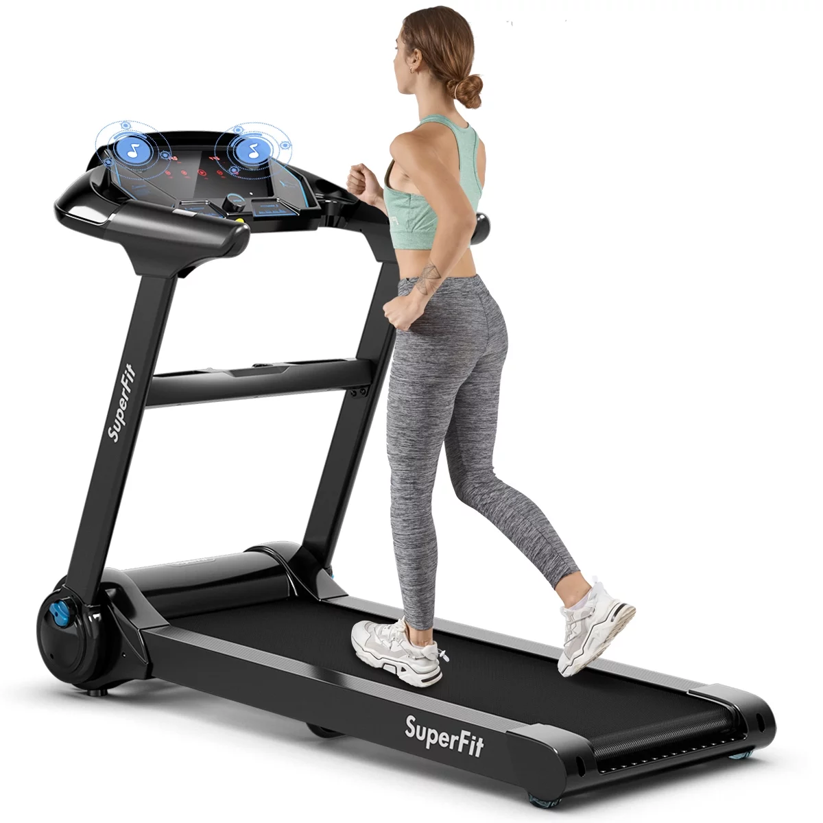 Goplus 2.25HP Folding Treadmill Running Machine LED Touch Display - Womvr
