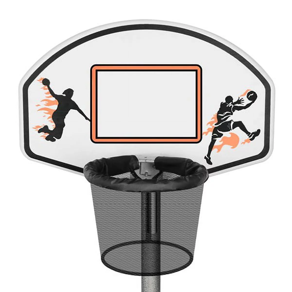 Trampoline for Kids, 14ft Trampoline with Basketball Hoop, Kids Trampoline for Ourdoor with Ladder, W-Shaped Leg for More Sturdy,  72 pcs Springs - Womvr