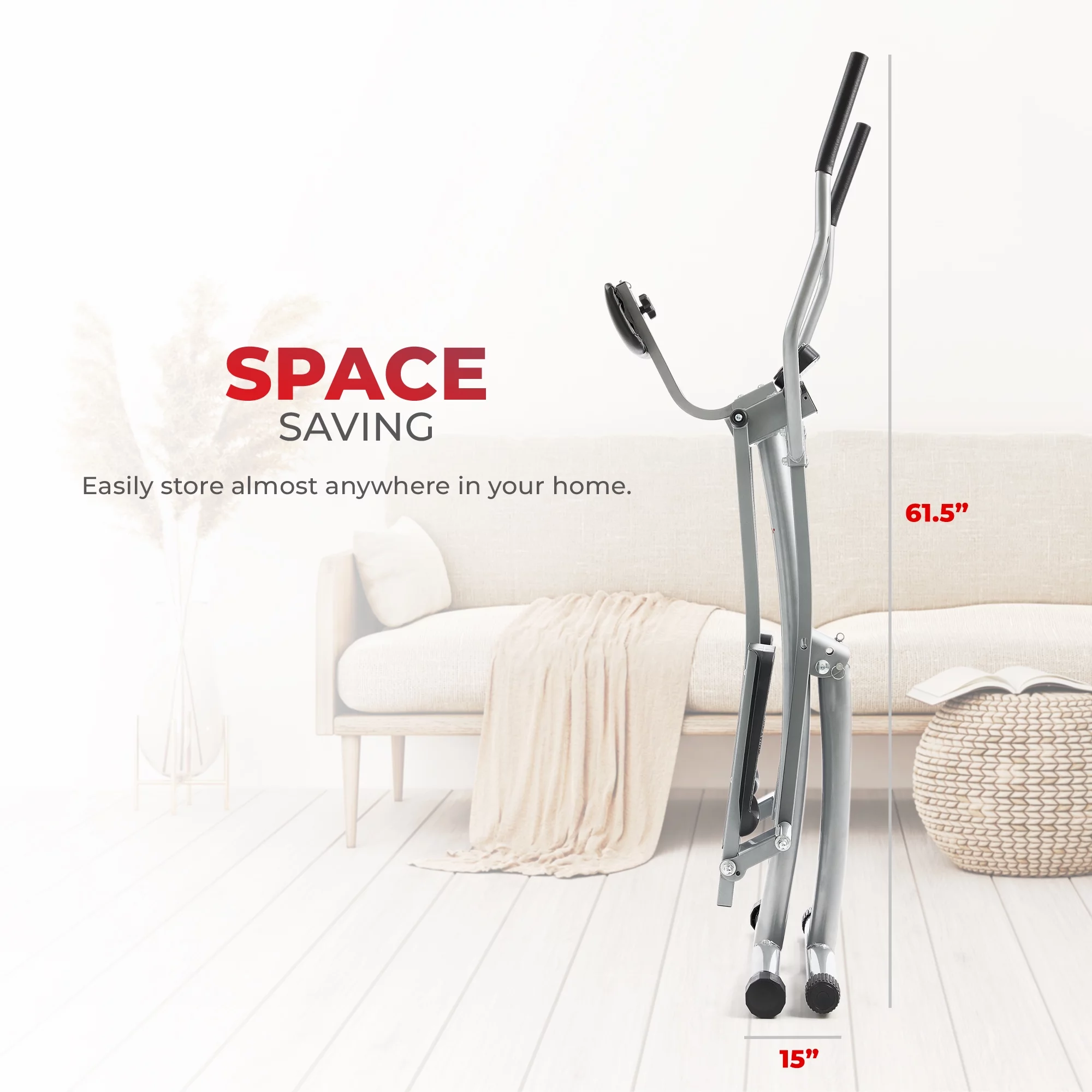 Sunny Health & Fitness SF-E902 Air Walk Trainer Glider w/ LCD Monitor - Womvr