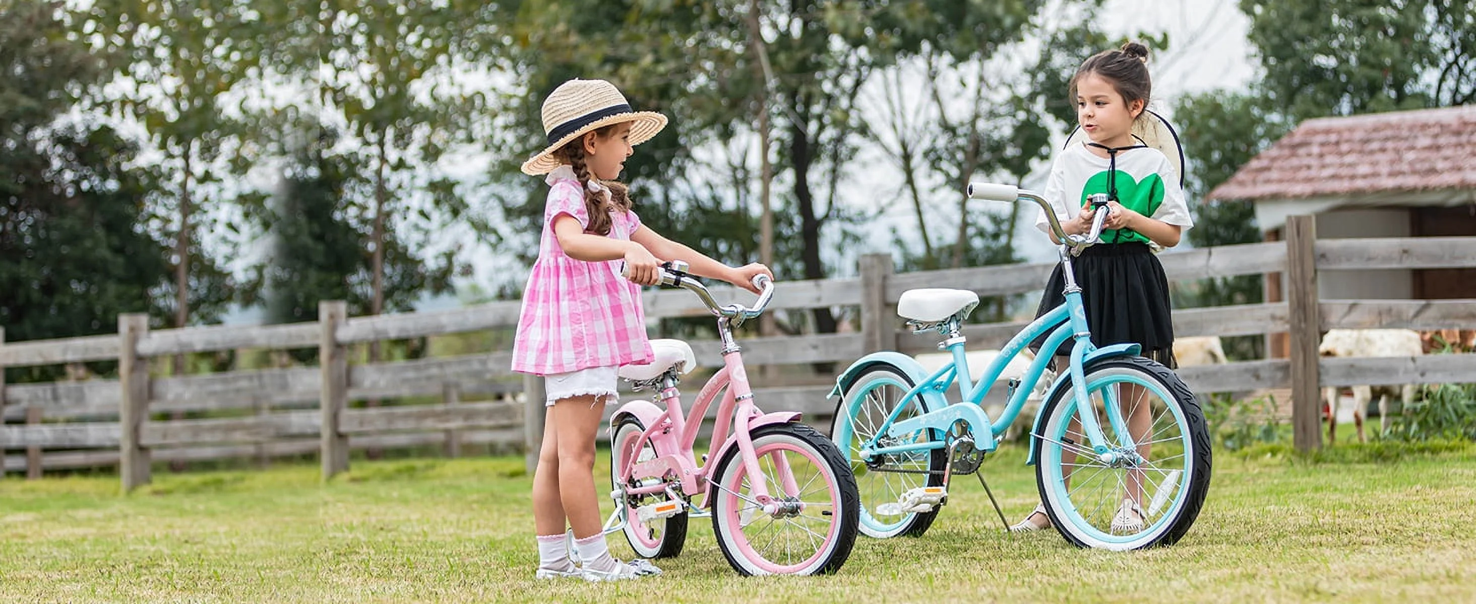 Glerc 16 inch Kids Cruiser Girls Bike for Child 4-7 Years,Mint Green - Womvr