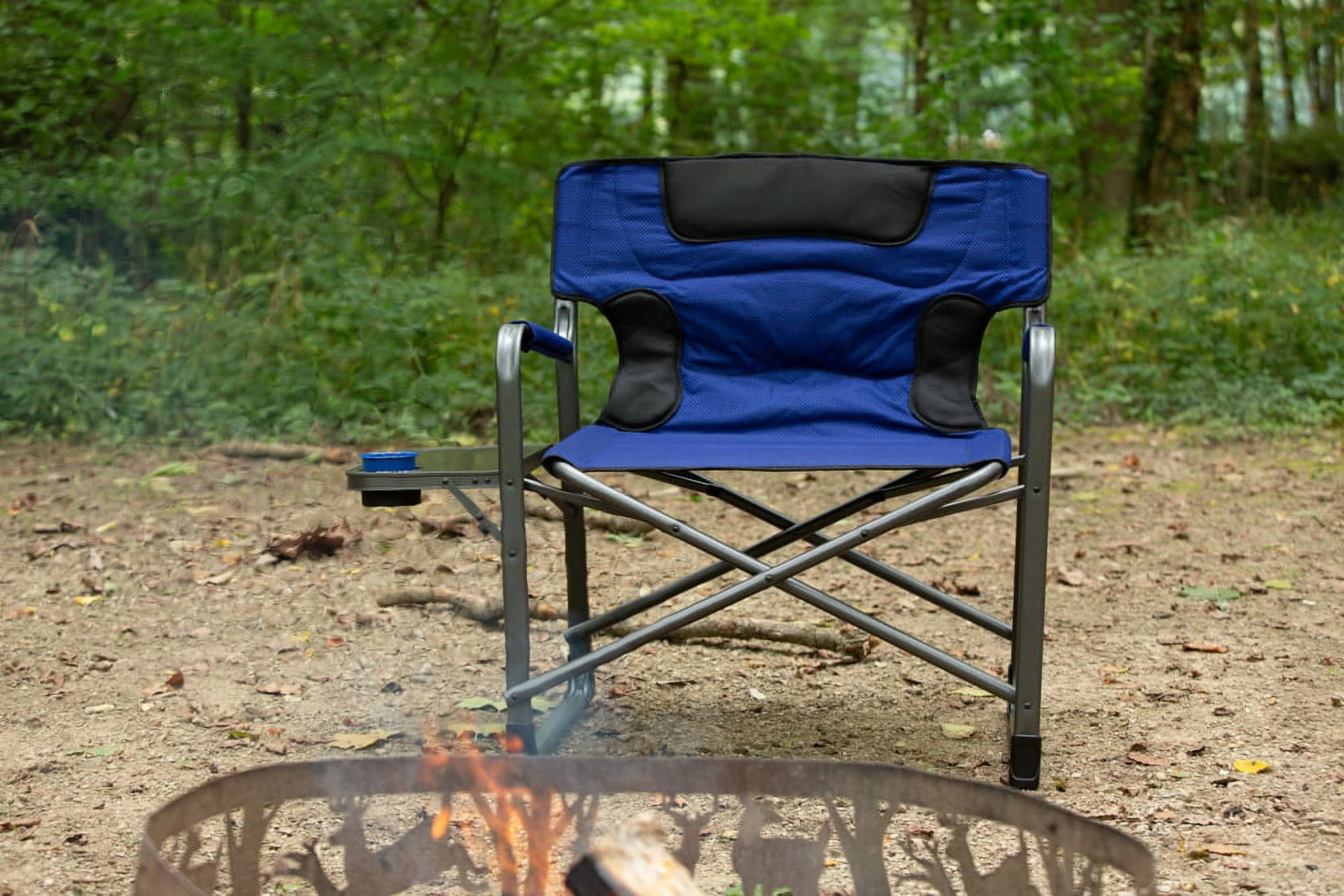 Ozark Trail Camping Director Chair XXL, Blue, Adult, 10lbs - Womvr