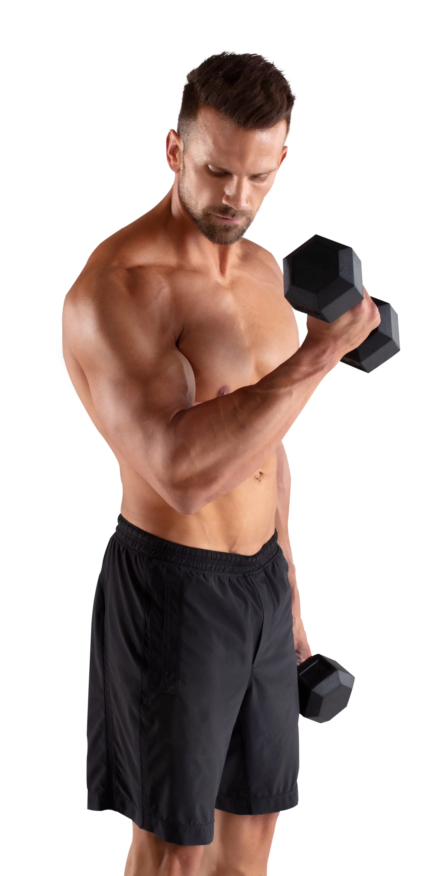 Weider Rubber Hex Dumbbell, 45 lbs - Sold Individually - Womvr