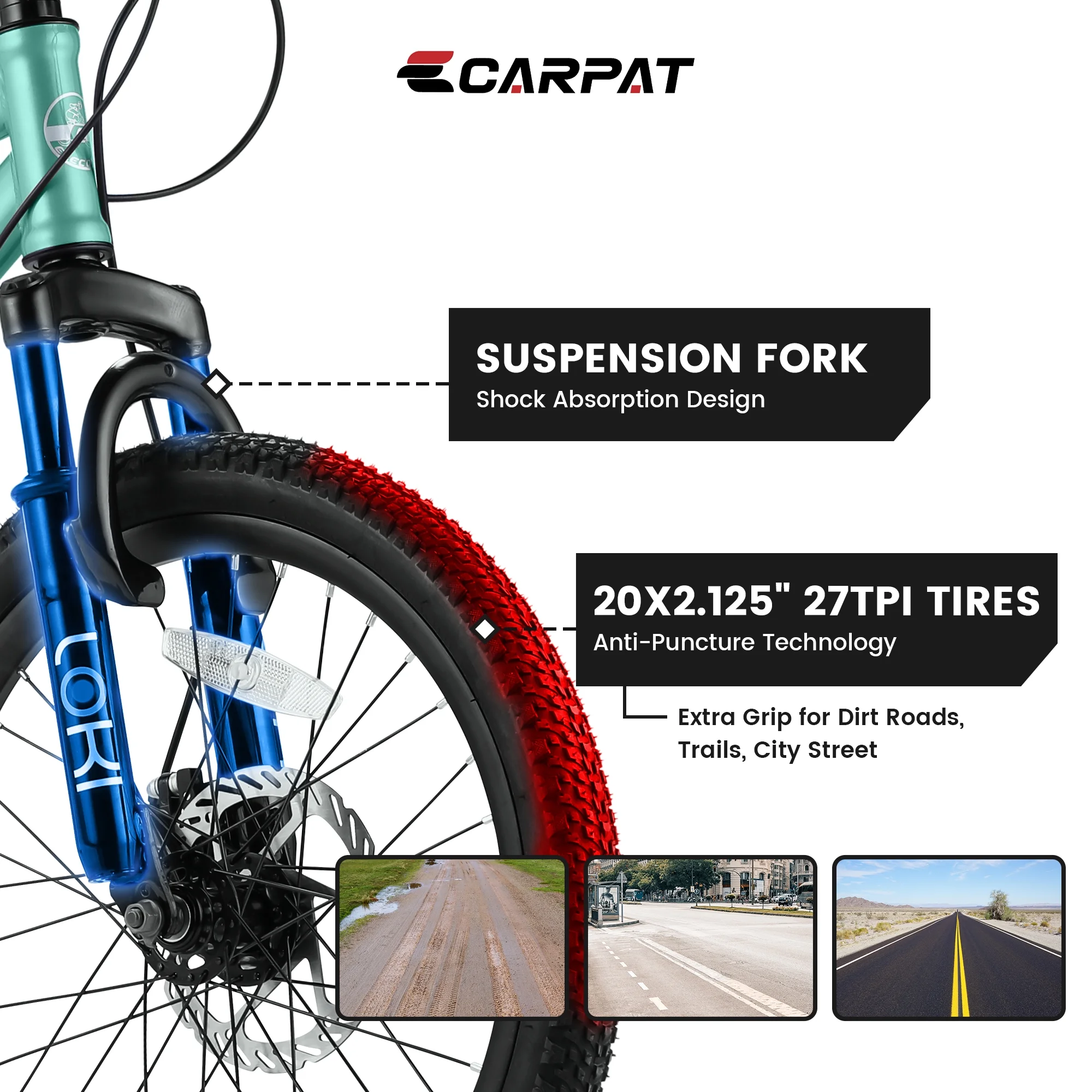 CIYOYO Kids Bicycle 20 inch Montain Bike for Boys and Girls,7 Speed Bike 8-12 Years Old Green - Womvr