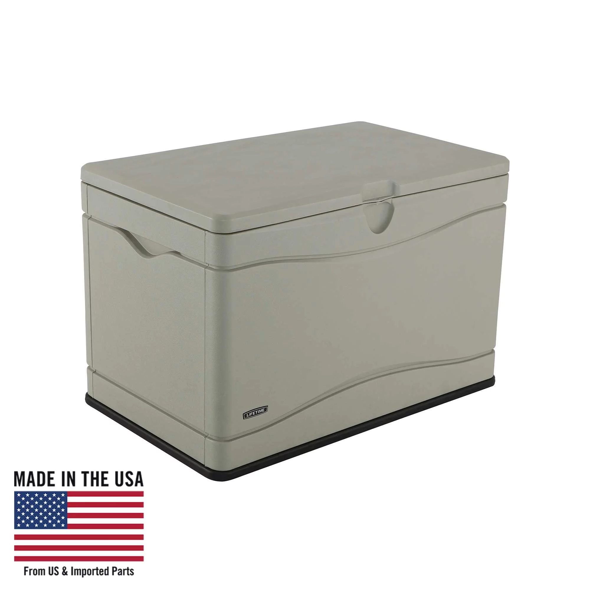 Lifetime Heavy-Duty 80 Gallon Plastic Deck Box, Beige - Womvr