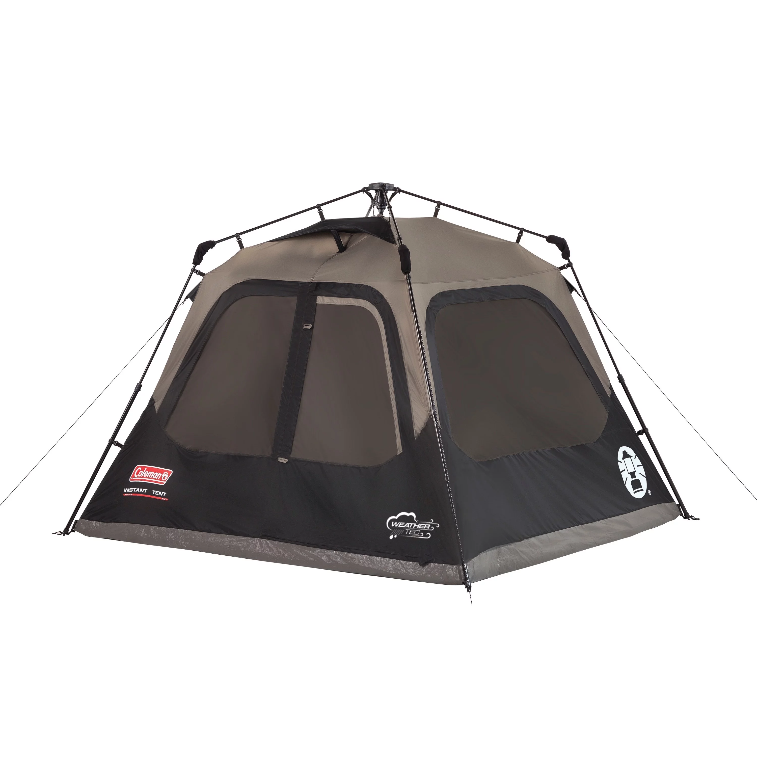 Coleman 4-Person Cabin Camping Tent with Instant Setup, 1 Room, Gray - Womvr