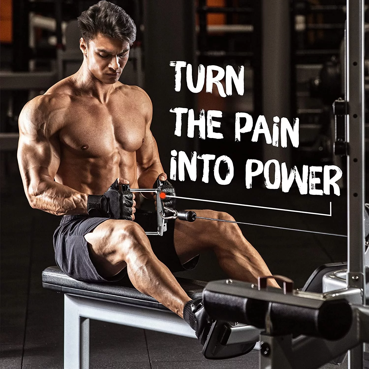 Yes4All Double D Handle + Tricep Rope + V-shaped Bar Cable Attachment Combo - Womvr