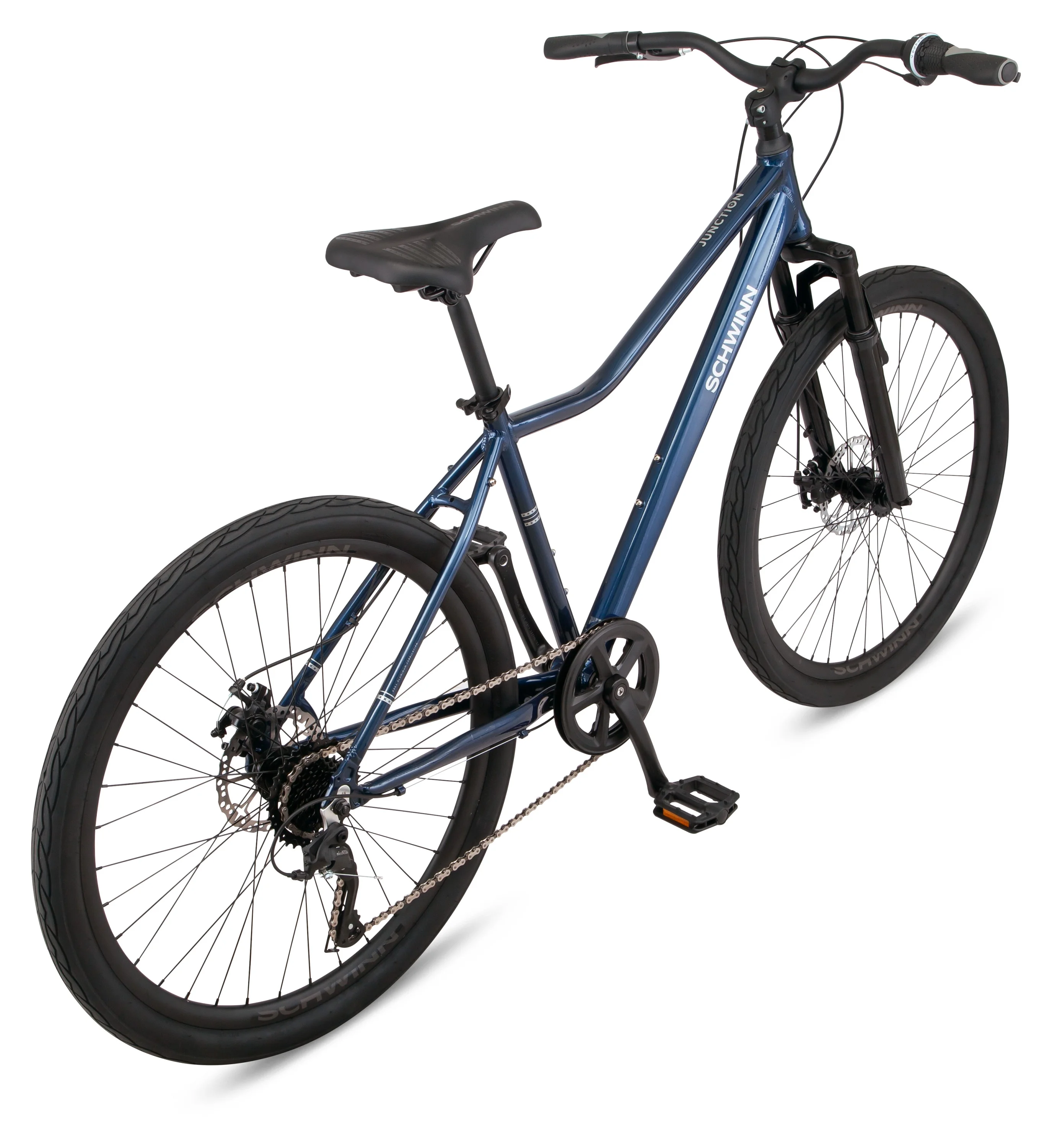 Schwinn Junction 27.5 inch Mens Hybrid Bike, 7 Speed Adult Bicycle, Navy - Womvr