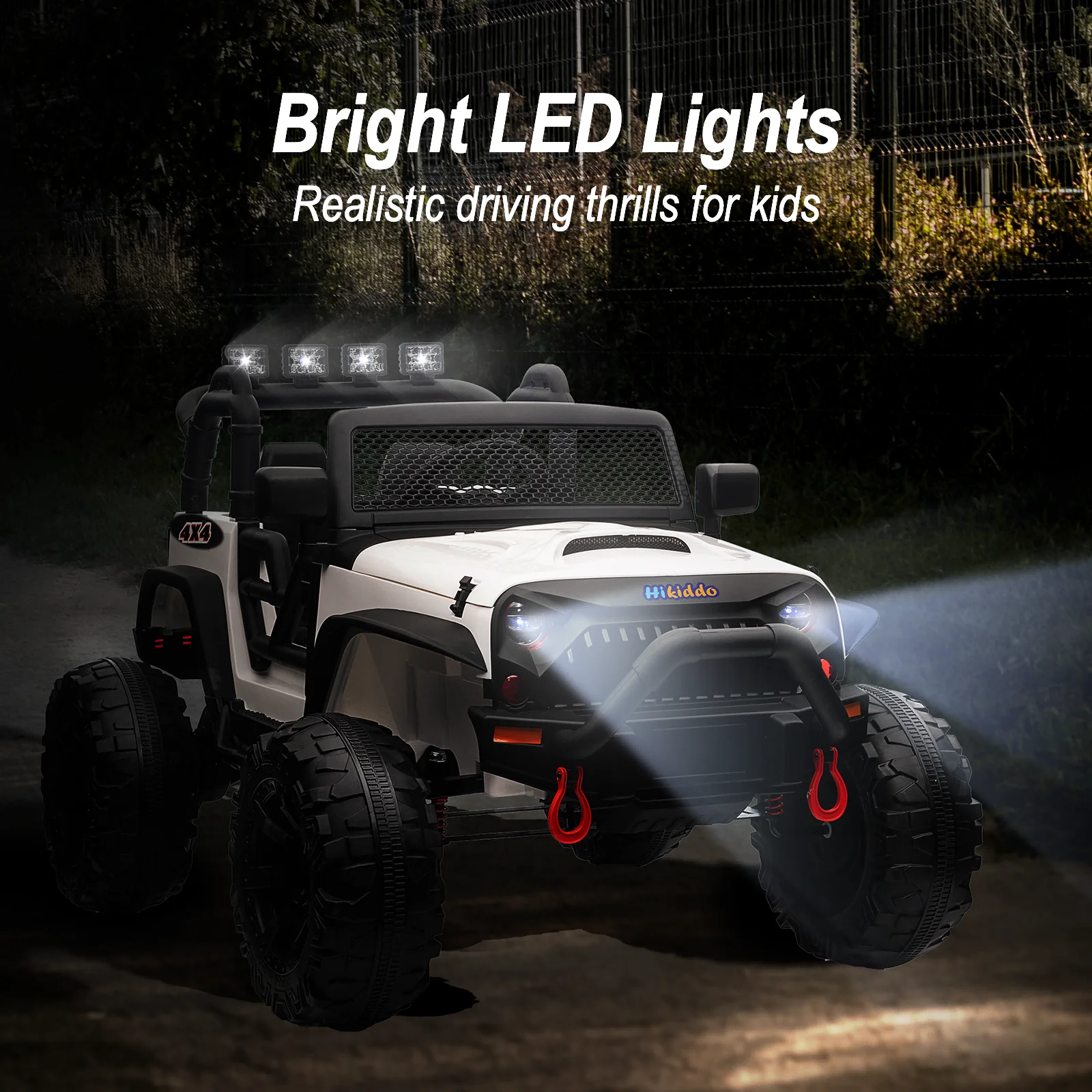 Hikiddo 24V Kids Ride on Truck, 2 Seater Powered Ride on Toy Car with Remote - Womvr