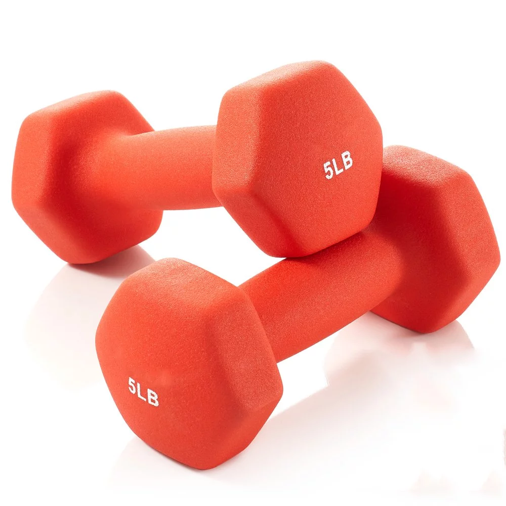 Fitness Alley Neoprene Dumbbell Pairs Set Coated for Non Slip Grip - Hex Dumbbells Weight Set - Neopren - Womvr