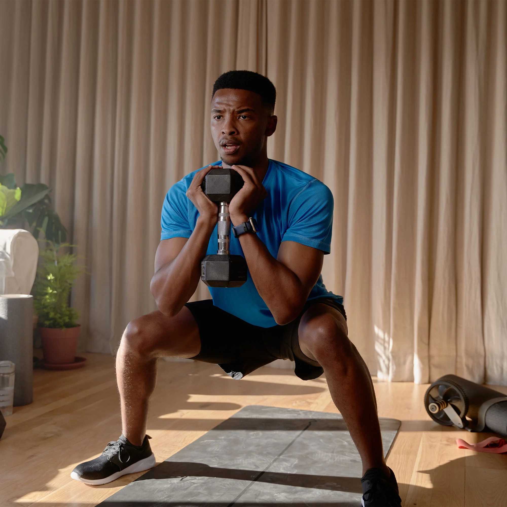 HolaHatha 5, 10, 15, 20 and 25 Pound Hexagonal Dumbbell Weight Set w/Rack - Womvr