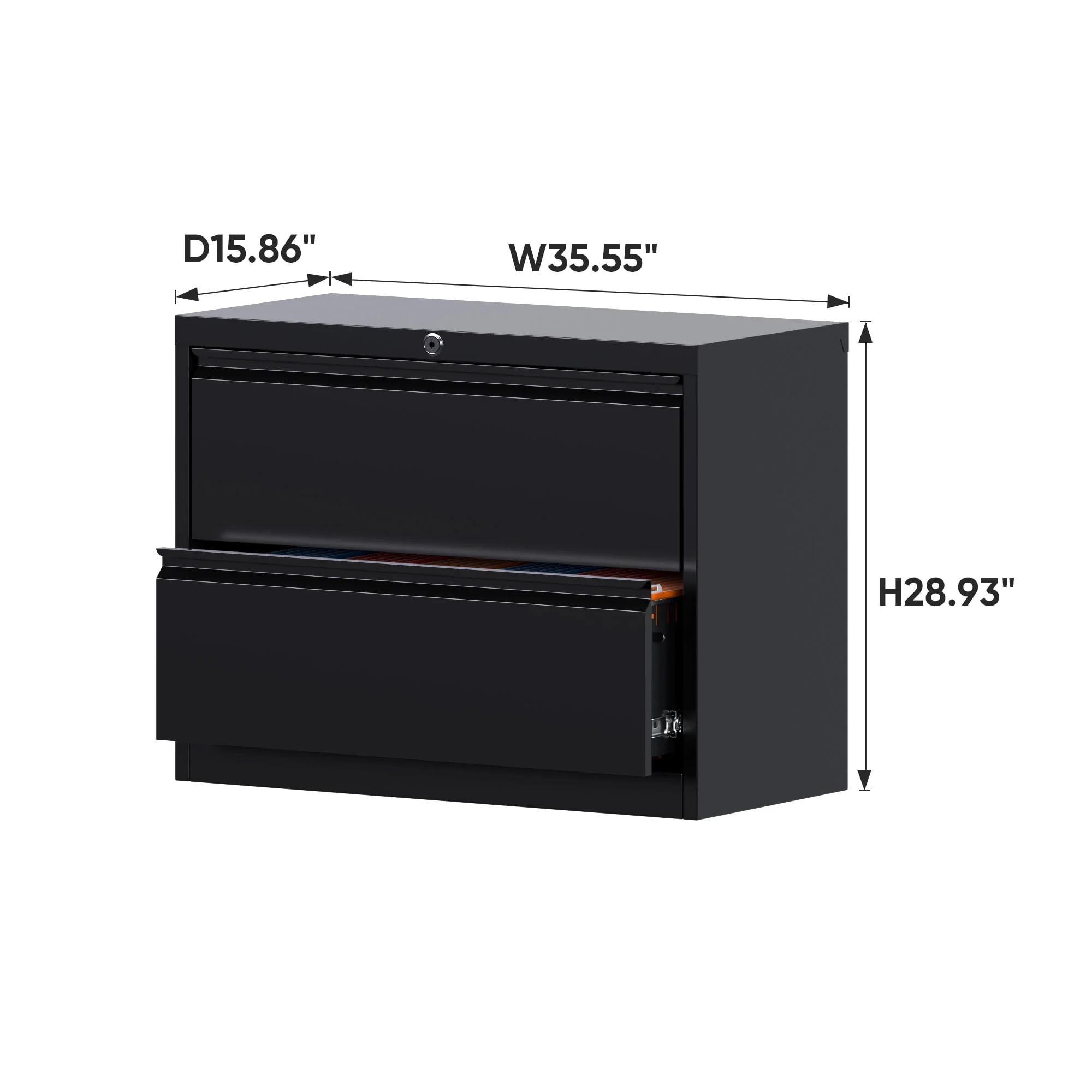 SUPEER 4 Drawer File Cabinet , Metal Vertical File Storage Cabinet with Lock, Office Home Steel Vertical File Cabinet for A4 Letter /Legal Size, 14.96