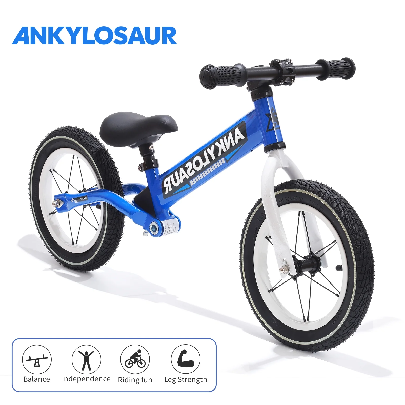 ANKLOSAUR No Pedal Balance Bike, 12