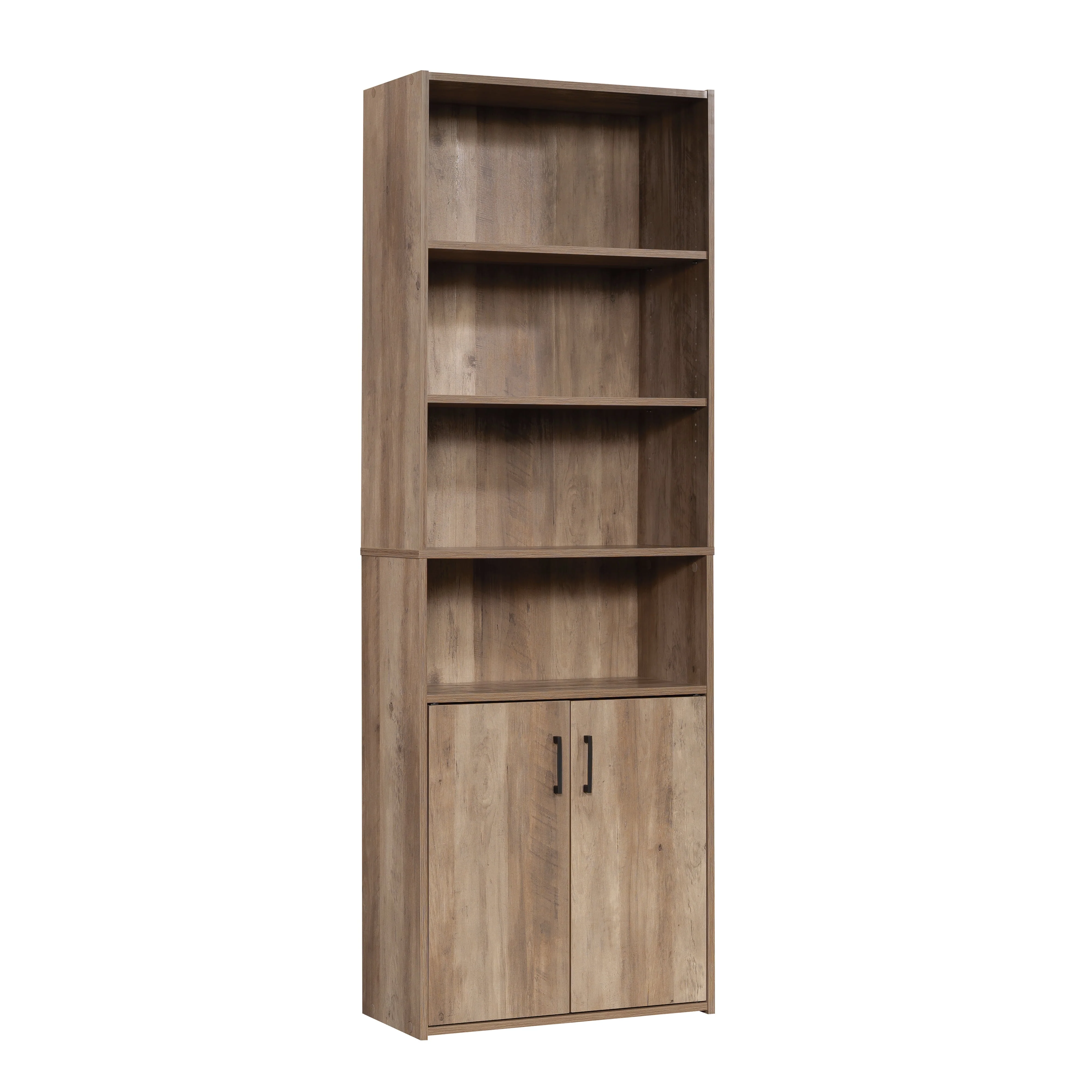 Mainstays Traditional 5 Shelf Bookcase with Doors, Soft White - Womvr