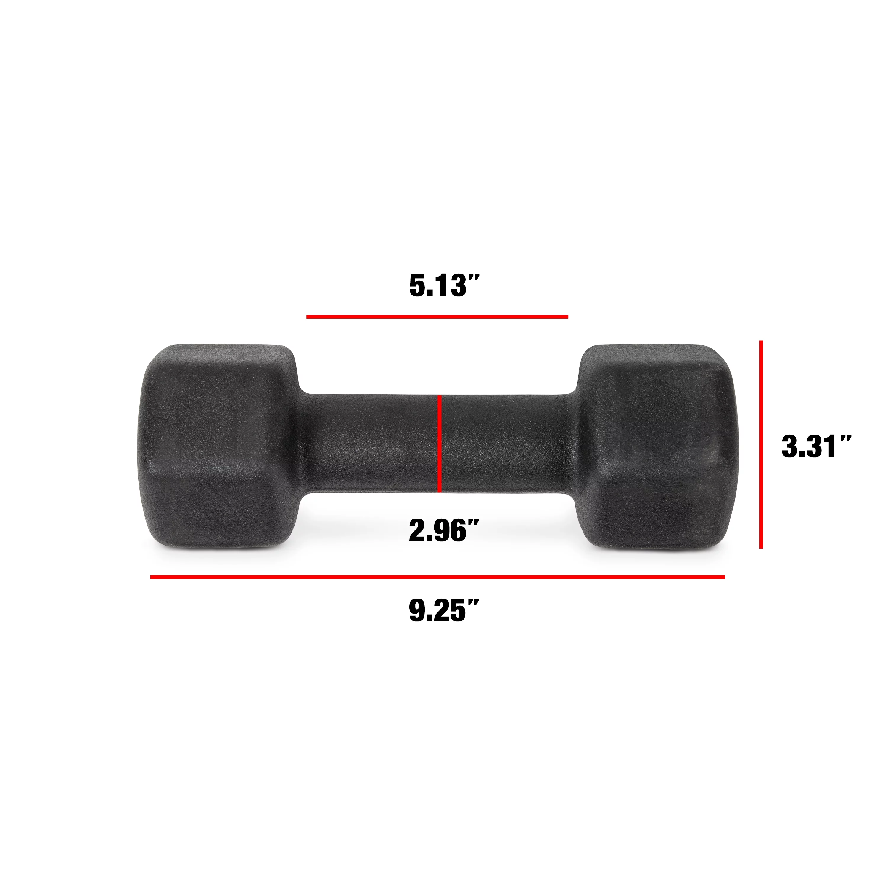 CAP Barbell, 15lb Black Neoprene Dumbbell, Pair - Womvr