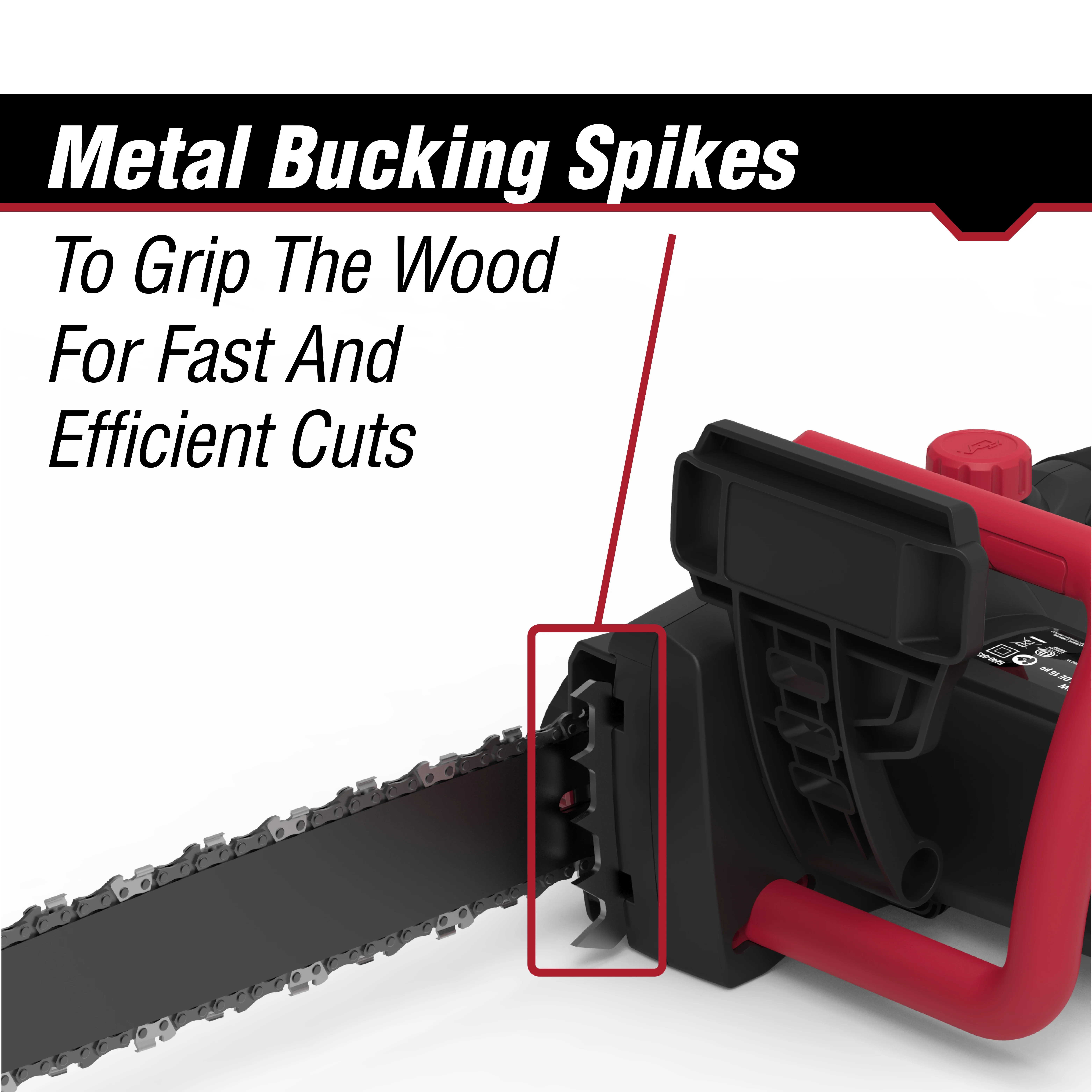 Hyper Tough 16-Inch Electric Chainsaw, 15-Amp Motor with Automatic Oiler, Tool-less Chain Tension, Metal Bucking Spikes included - Womvr