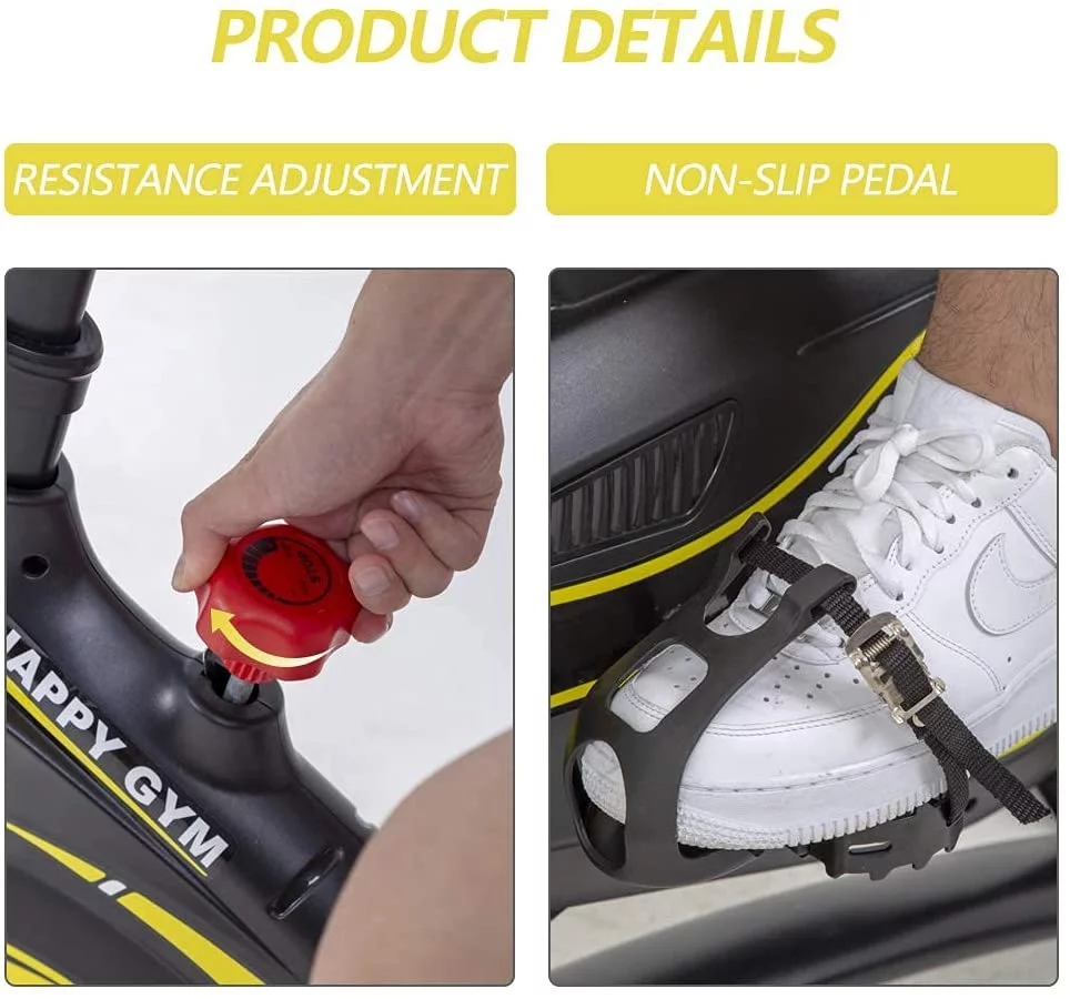 FDW Exercise Bike Cycle Stationary Indoor/Outdoor Fitness Equipment W/LCD Display Resistance Adjustment Easy To Move , Black - Womvr