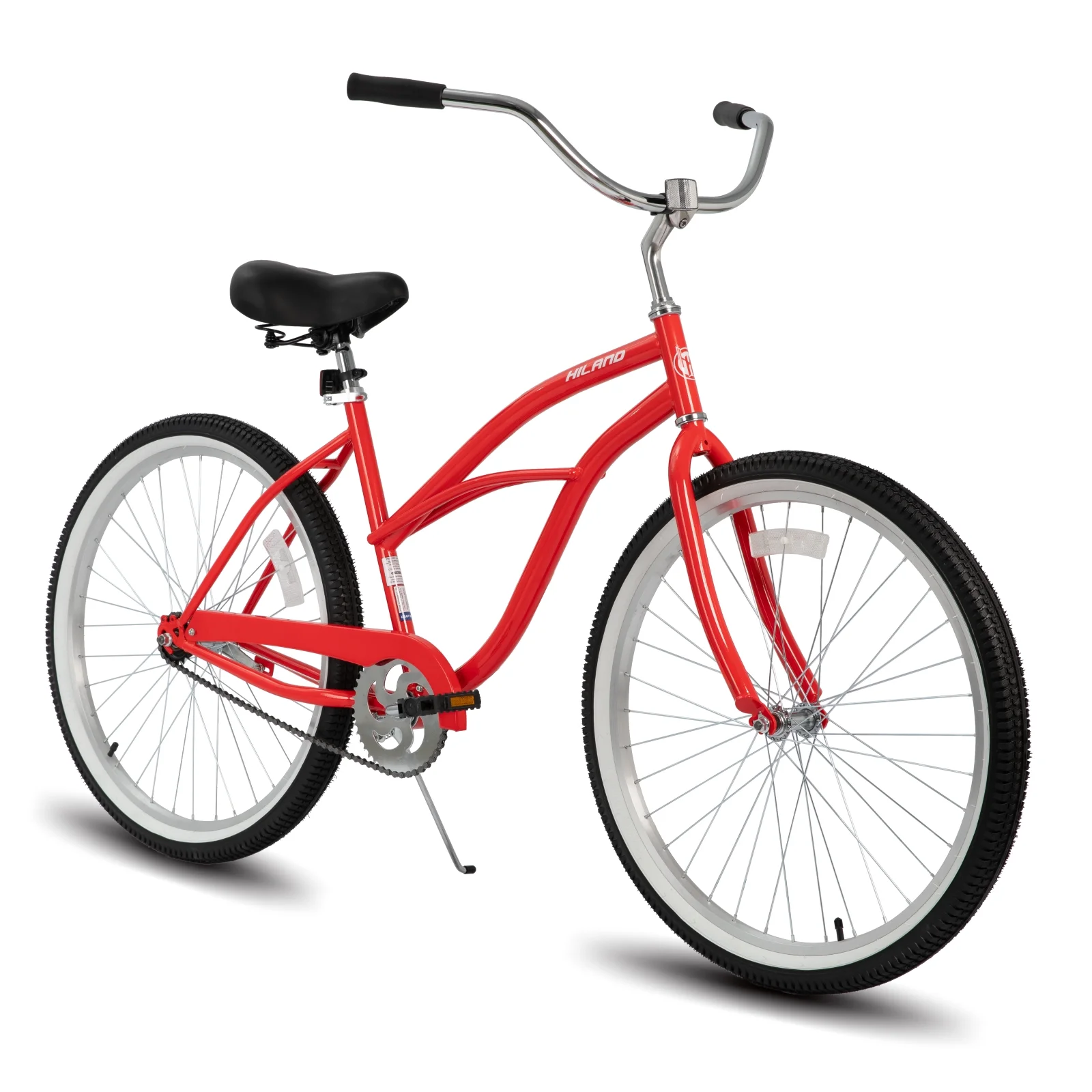 Hiland 26 inch Women's Men's Beach Cruiser Bike Bicycle Red Black Blue - Womvr