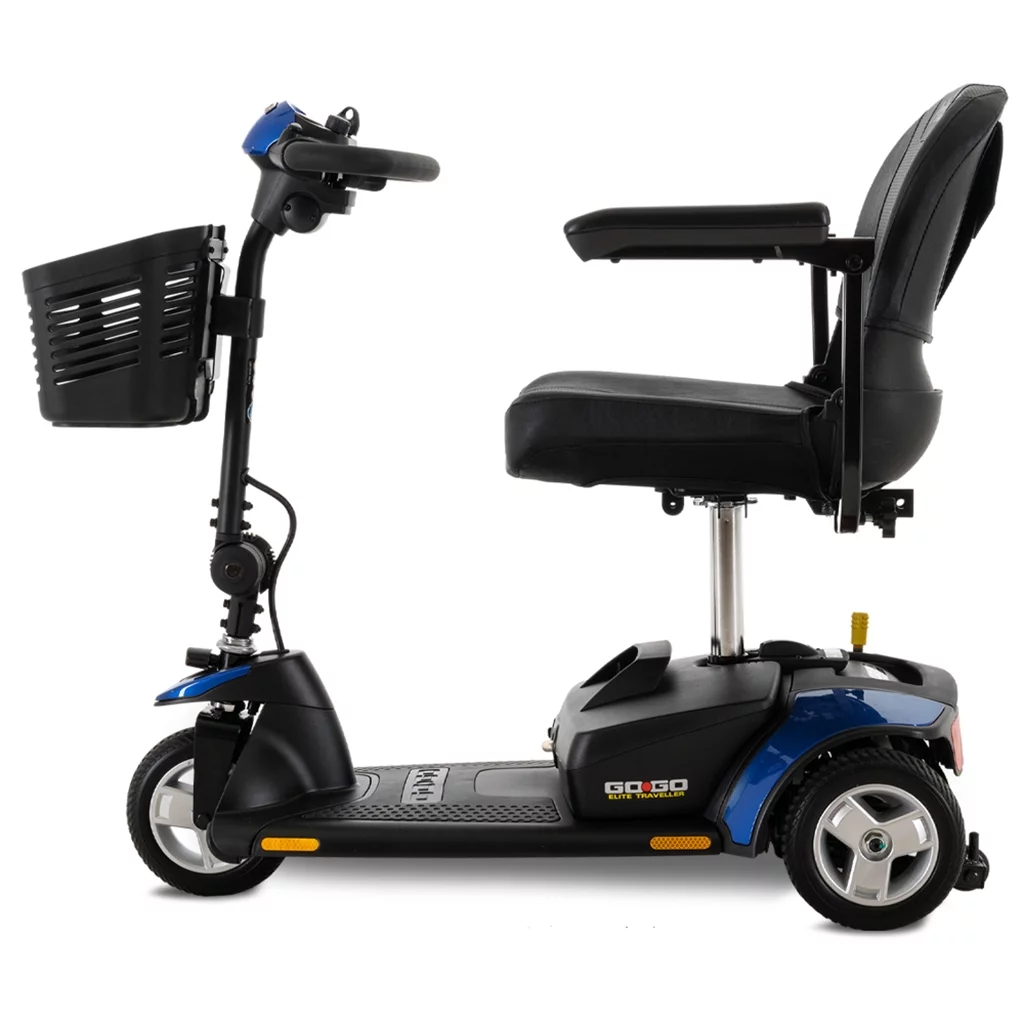 Pride Go-Go Elite Traveller 3-Wheel Scooter, 12 AH Battery, with Available Extended Warranty - Womvr