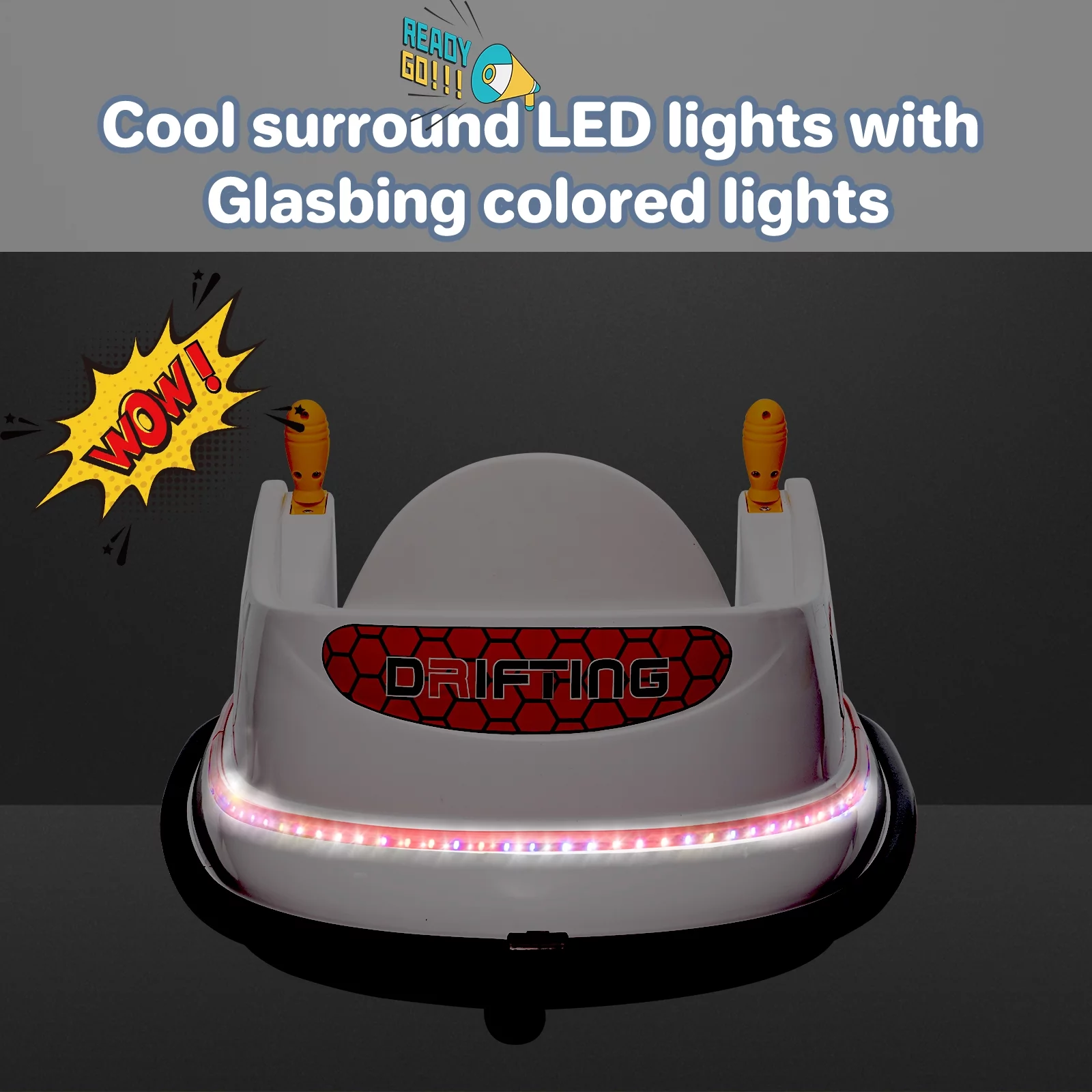 OTTARO 12V Electric Powered Ride on Bumper Car for Girls Boys with Remote Control,360 Spin,Music(Lavender) - Womvr