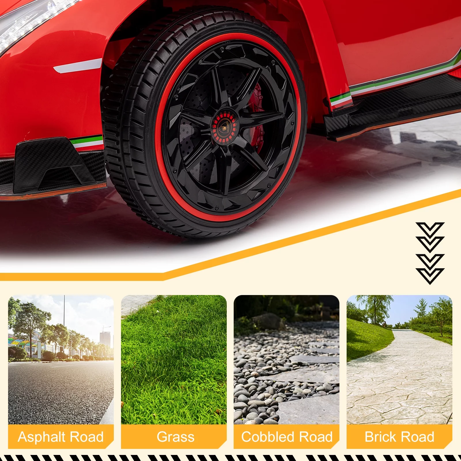 UBesGoo Electric Ride On Car 12V Licensed Lamborghini for Kids Girl, Parent Control, LED Headlights - Pink - Womvr