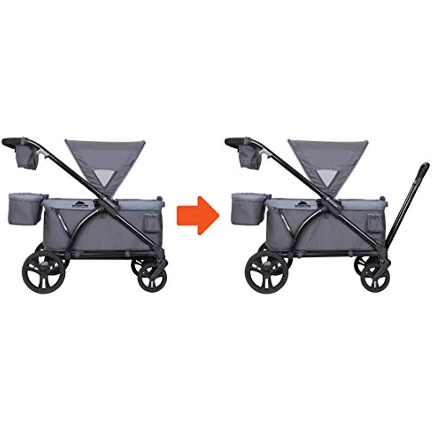 Baby Trend Expedition Plus 2-in-1 Stroller Wagon, Solid Print Black - Womvr