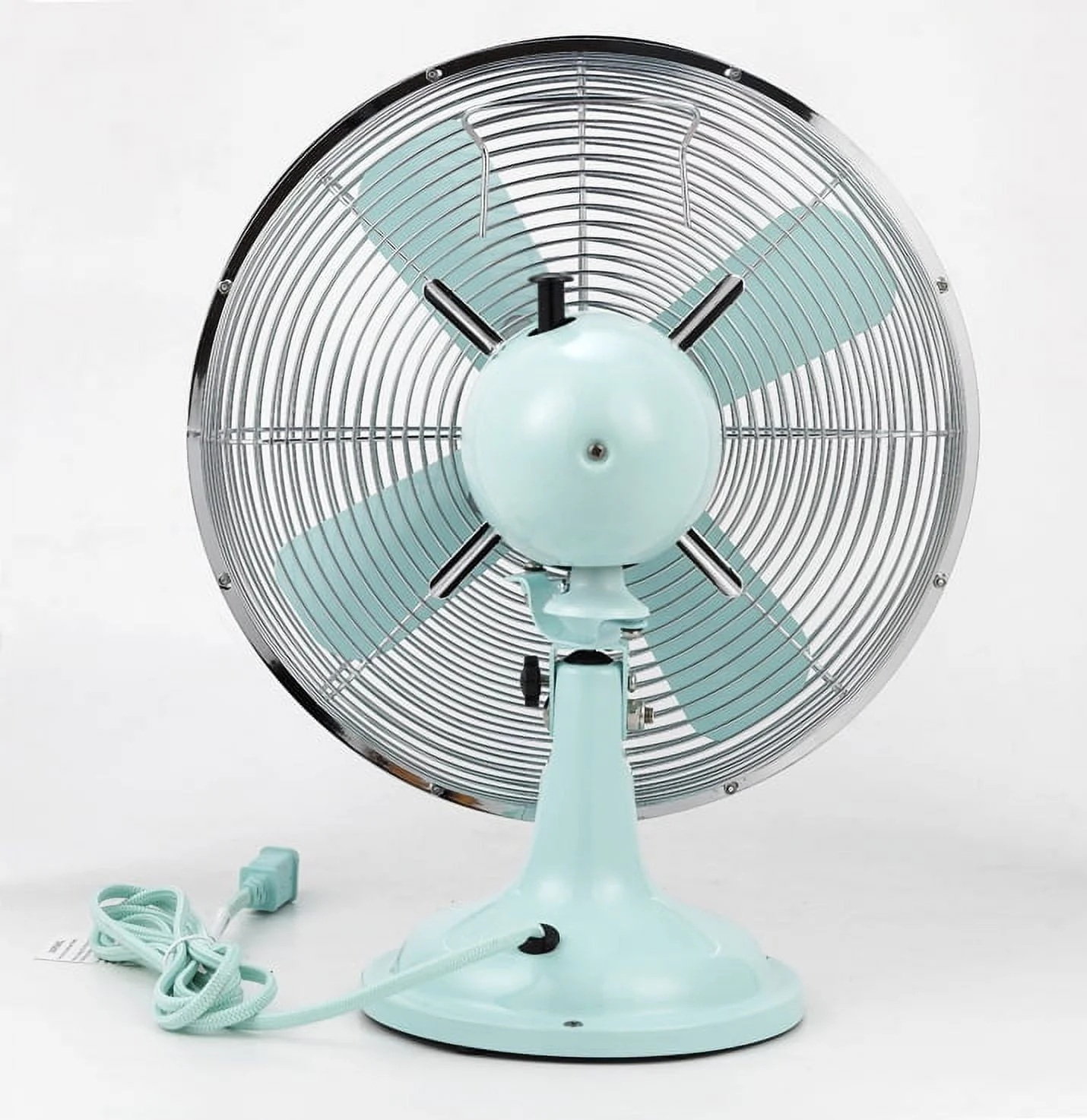 Better Homes & Gardens New 12 inch Retro 3-Speed Metal Tilted-Head Oscillation Table Fan Gold - Womvr