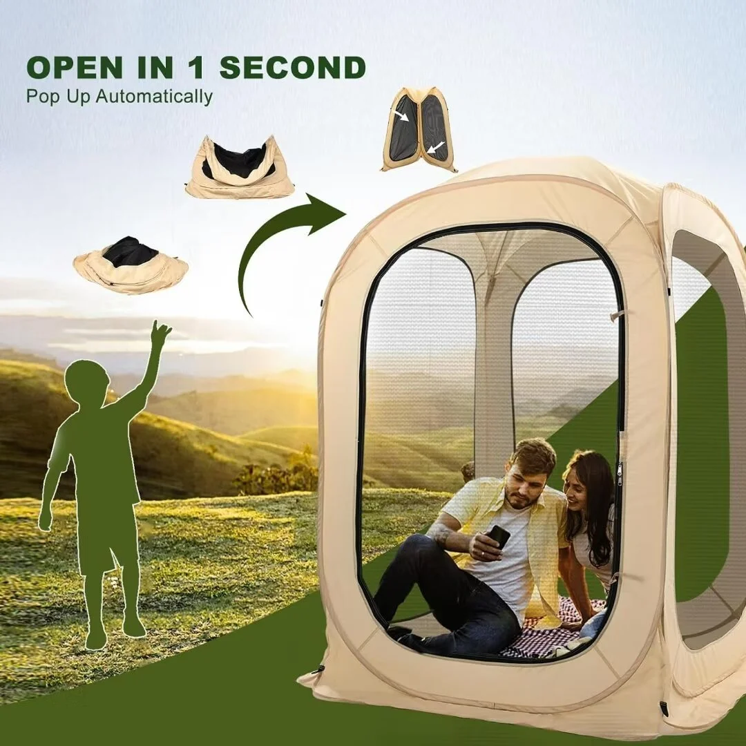 Docred Sports Tent, Weather Pop Up Shelter Bubble Tent clear tent Up to 3 People - Womvr