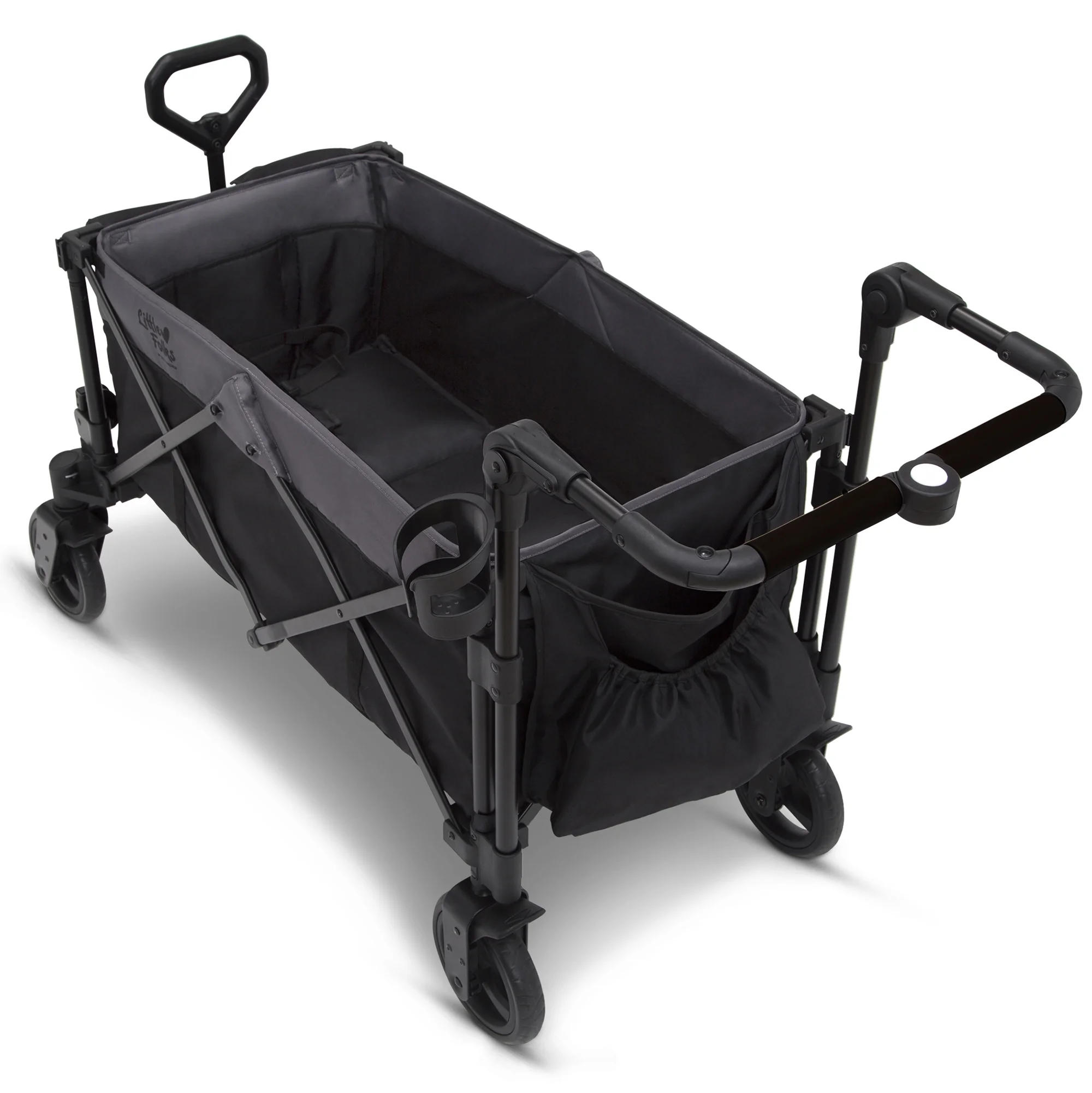 Little Folks by Delta Children City Wagon Cruiser Stroller, Black - Womvr