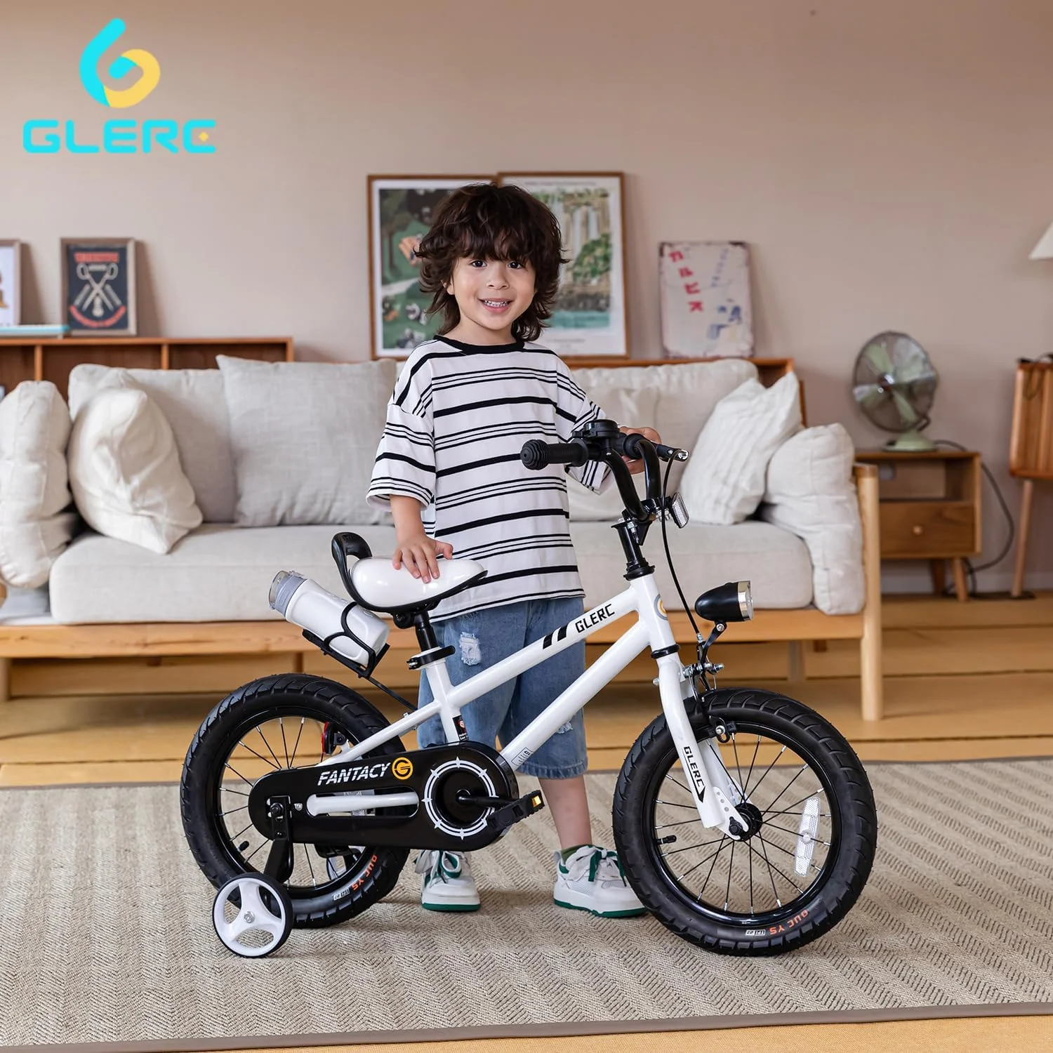 Glerc 12 inch Toddler and Kids Bike for 2-4 Years Old Boys & Girls, White - Womvr