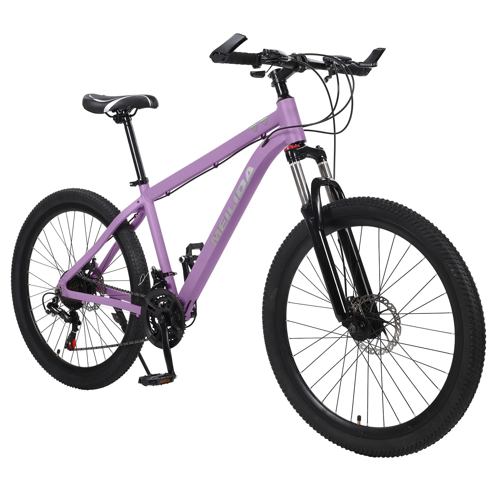Mountain Bike 26-inch Outdoor Sports, 21-Speed , Lightweight Aluminum Mountain For Men And Women 68x23.6x40in - Purple - Womvr