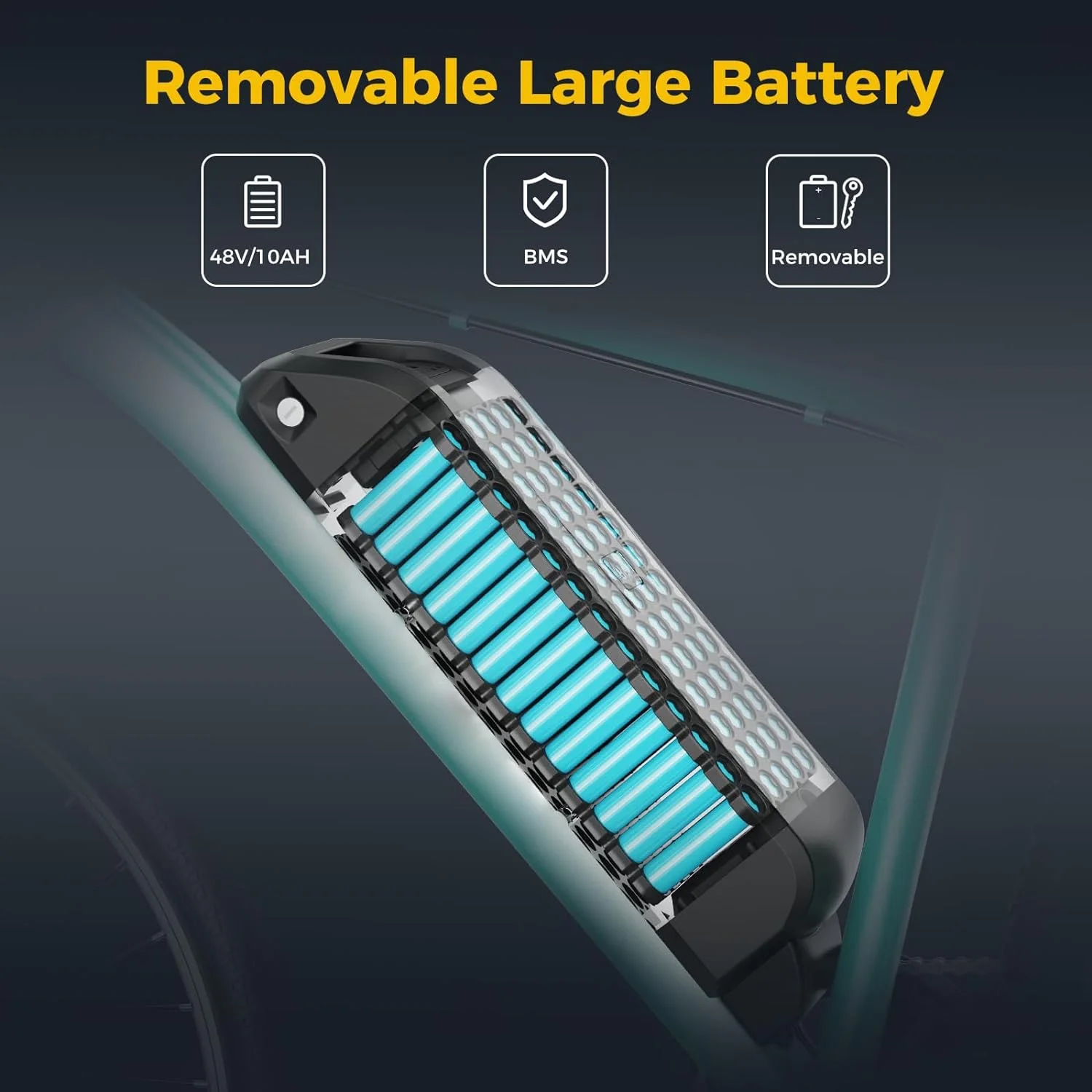 Yoloway EB5 PLUS Electric Bike for Adults, 500W Brushless Motor Ebike with 480Wh Removable Battery, 27.5