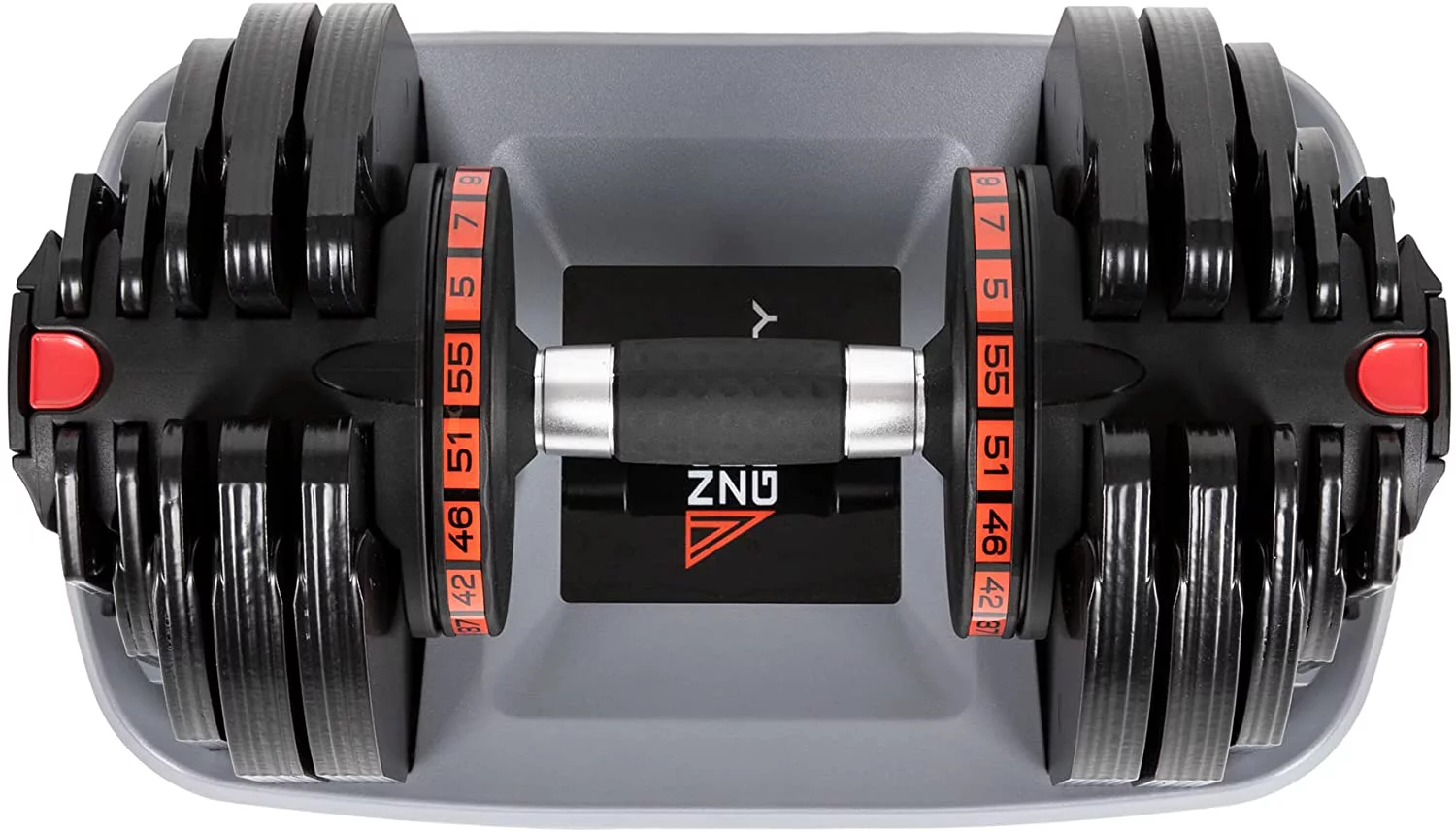 NZG PowerDyne 80lbs Adjustable Dumbbell Weight Set (Coal) - Womvr
