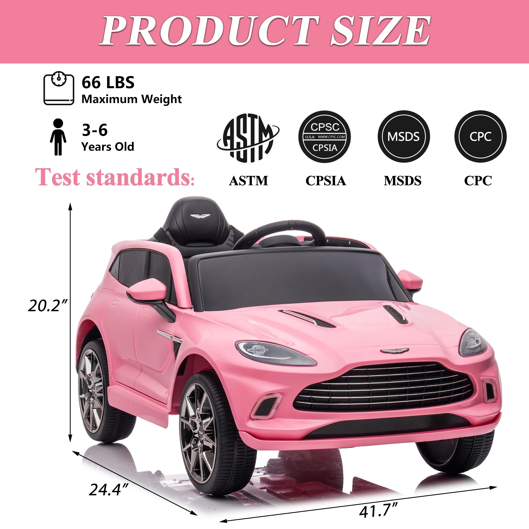 12V Ride on Car for Girls and Boys Licensed Mercedes Benz Electric Vehicle, MP3, Bluetooth, Ride On Toy for 3-5 Years Old, Red - Womvr